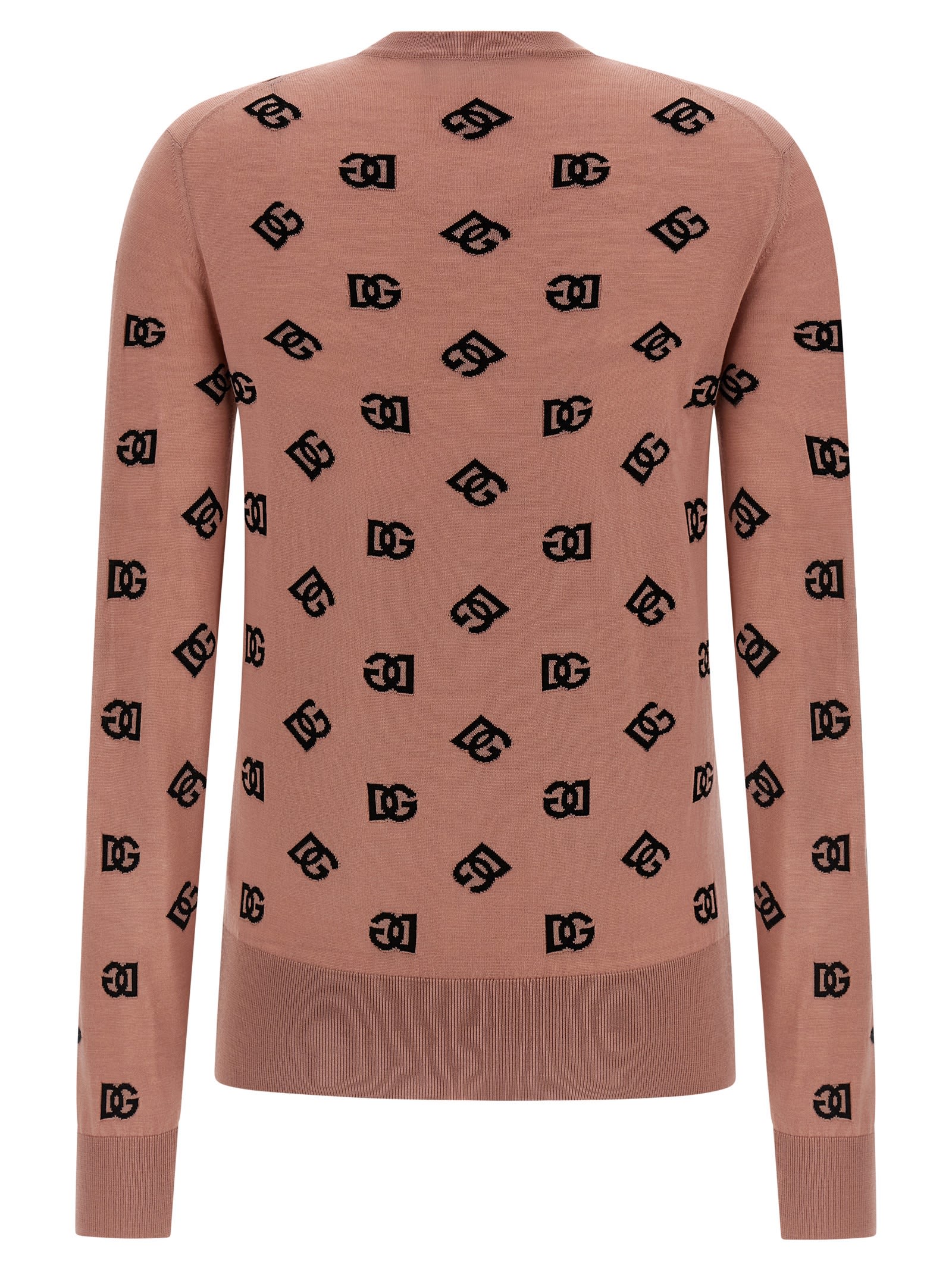 Dolce & Gabbana Long-sleeved Knitted Cardigan In Pink