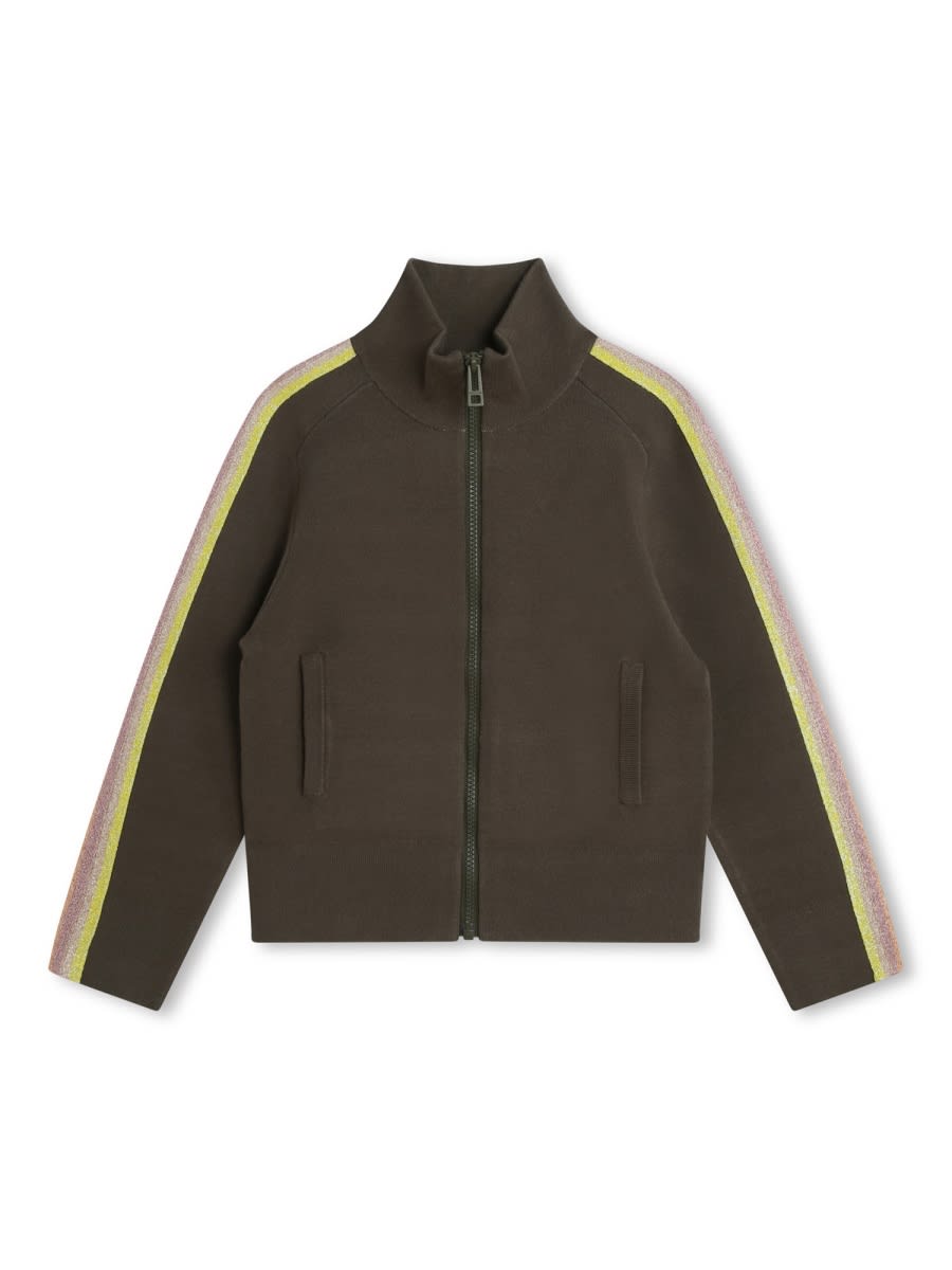 Zadig & Voltaire Kids' Tricot Cardigan In Brown