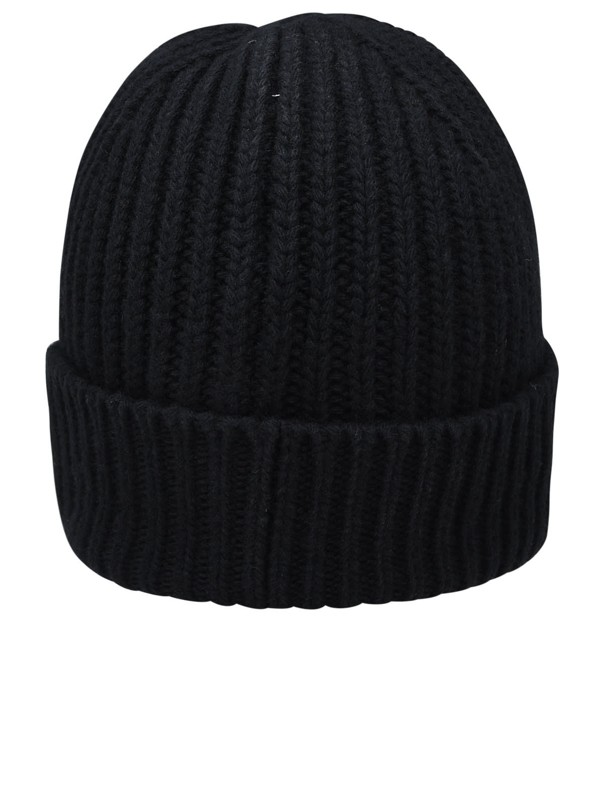 Golden Goose Black Wool Damian Star Beanie In Black