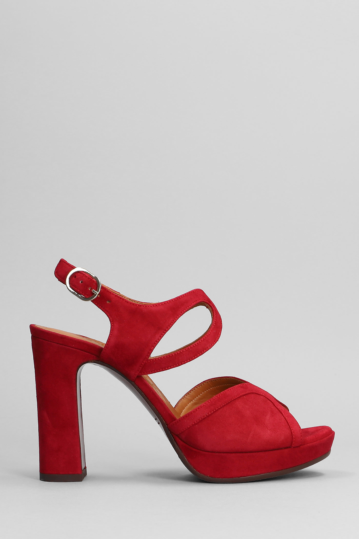 Chie Mihara Caisa Sandals In Red Suede