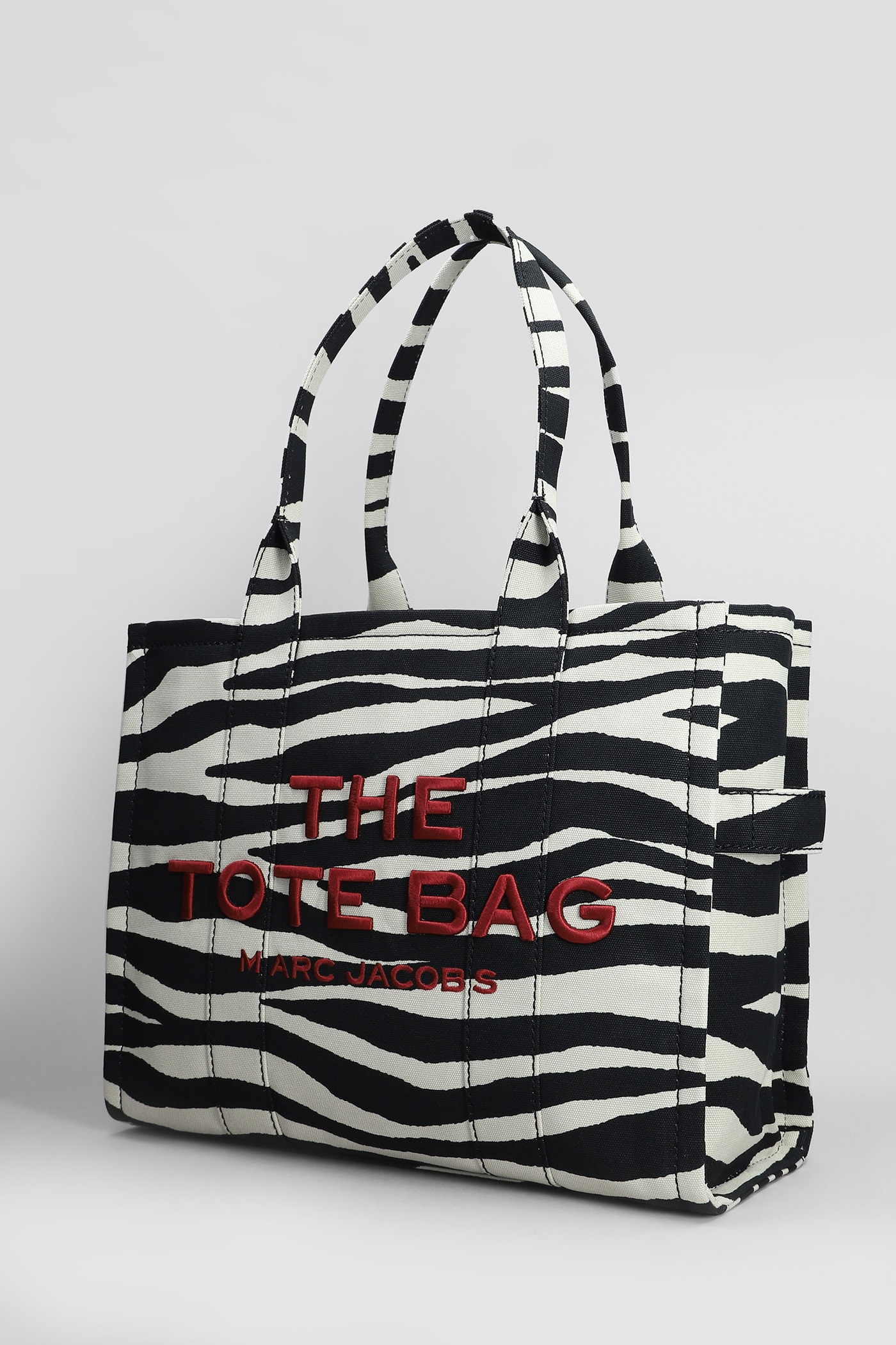 Shop Marc Jacobs The Large Tote Tote In Black Cotton