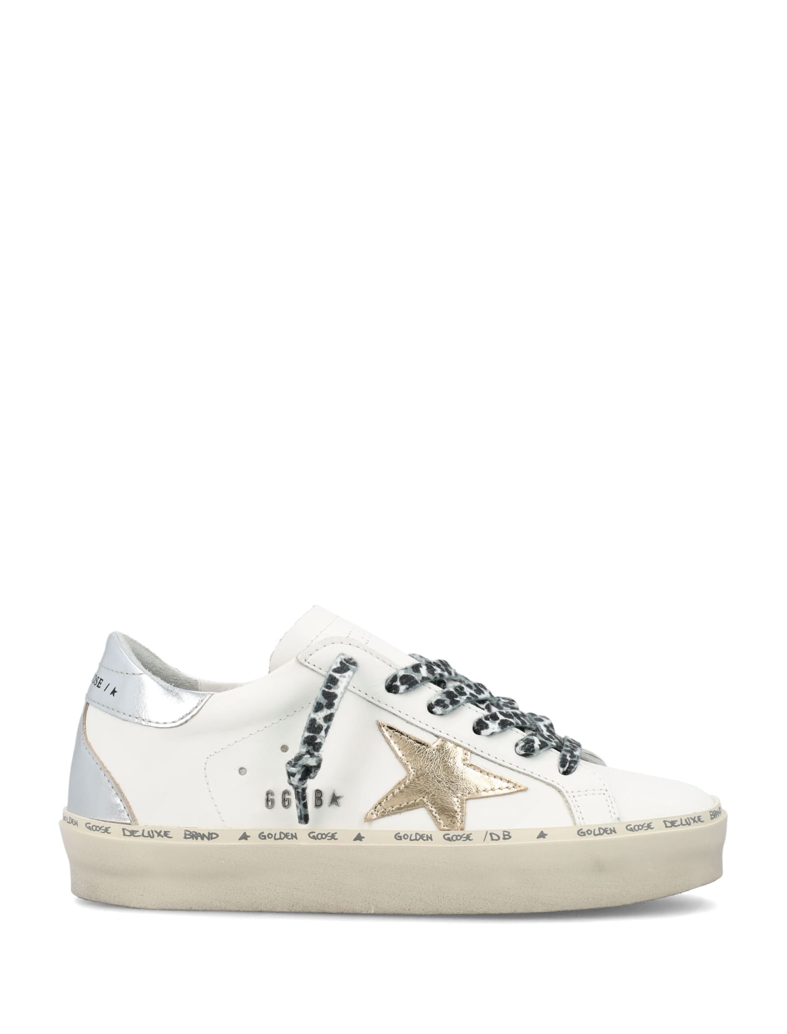 Golden Goose Hi-star Classic With Laminated Star And Heel