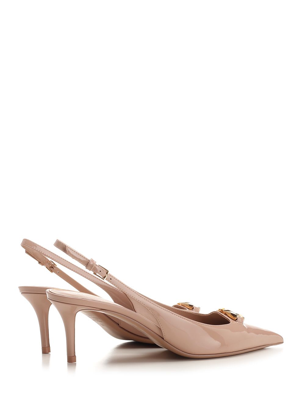 Shop Valentino Vlogo The Bold Edition Slingback Pumps In Beige