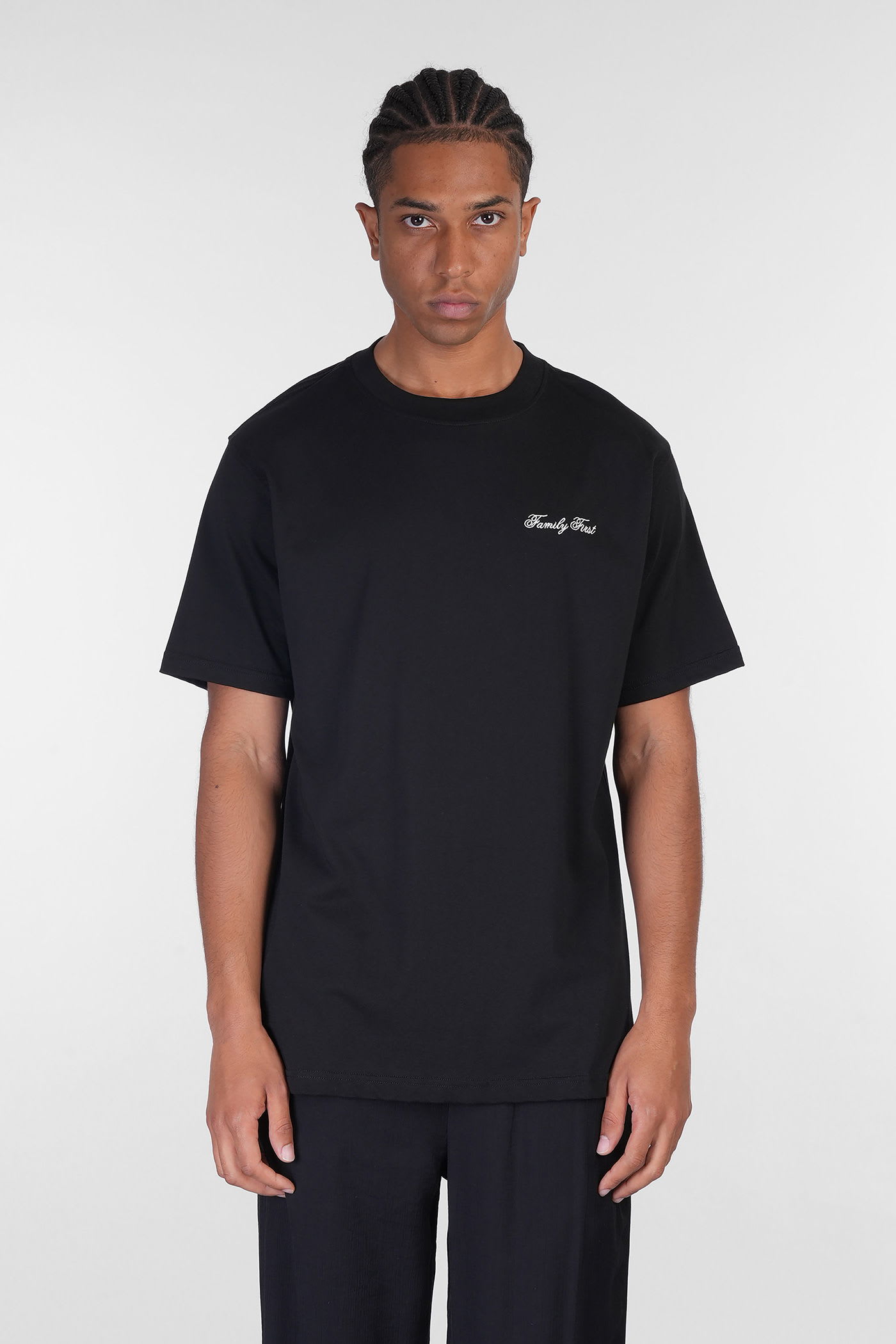 T-shirt In Black Cotton
