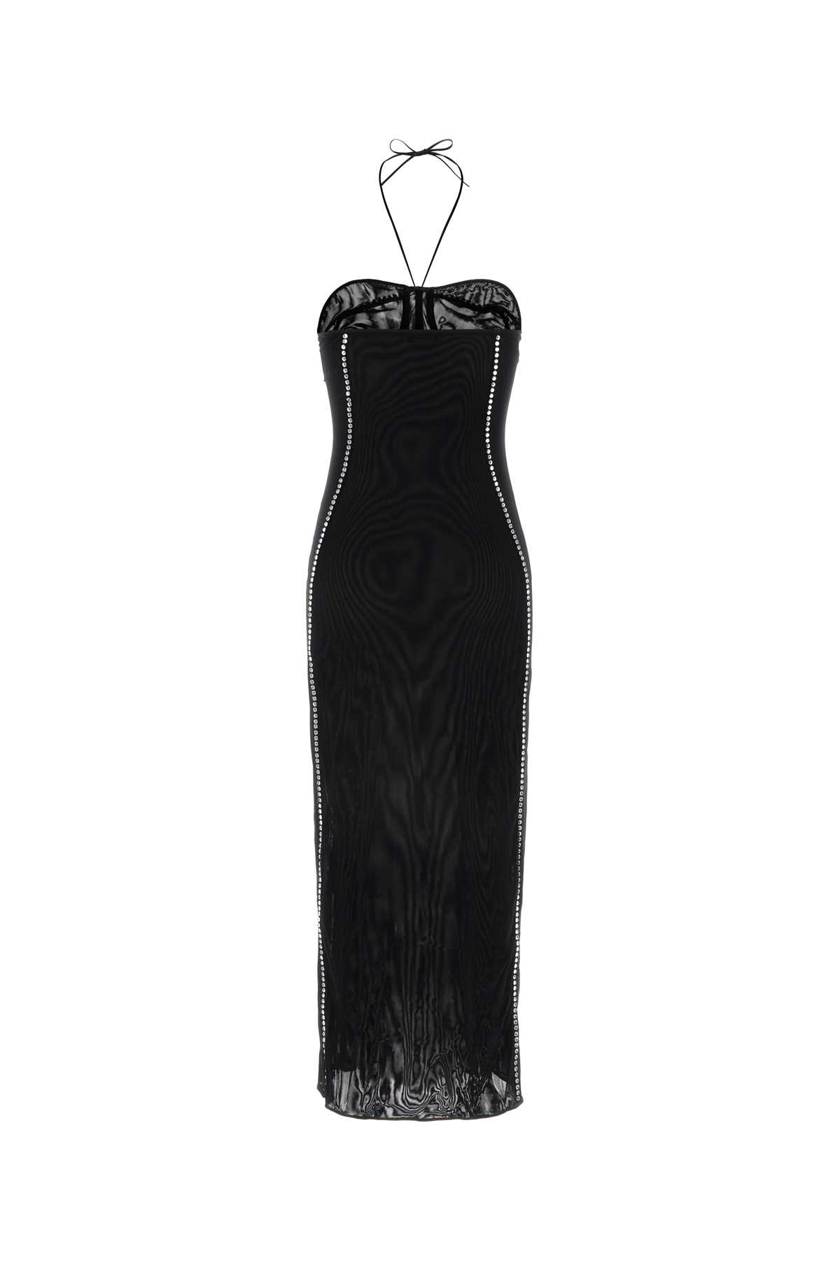 Shop Oseree Black Stretch Tulle Dress