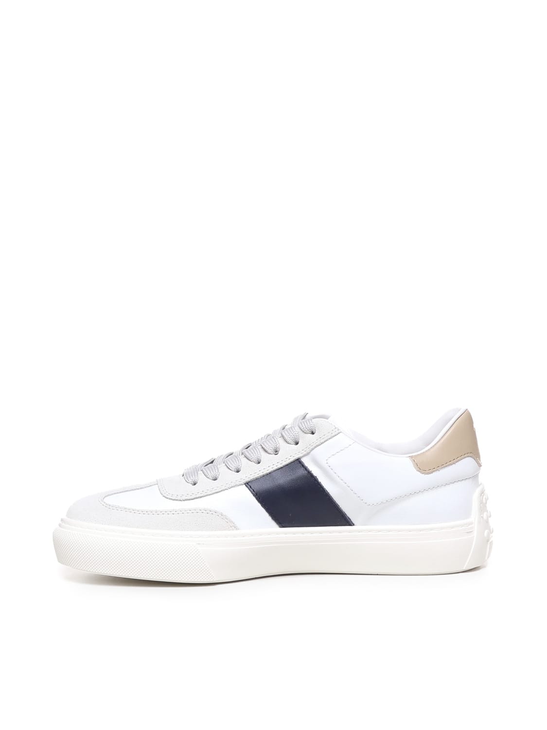 Shop Tod's Sneakers In Smooth And Suede Leather In White