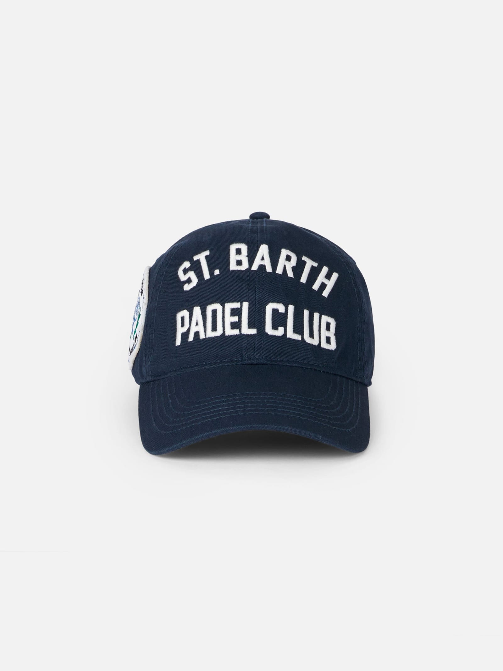 Mc2 Saint Barth Baseball Cap With St. Barth Padel Club Embroidery In Blue