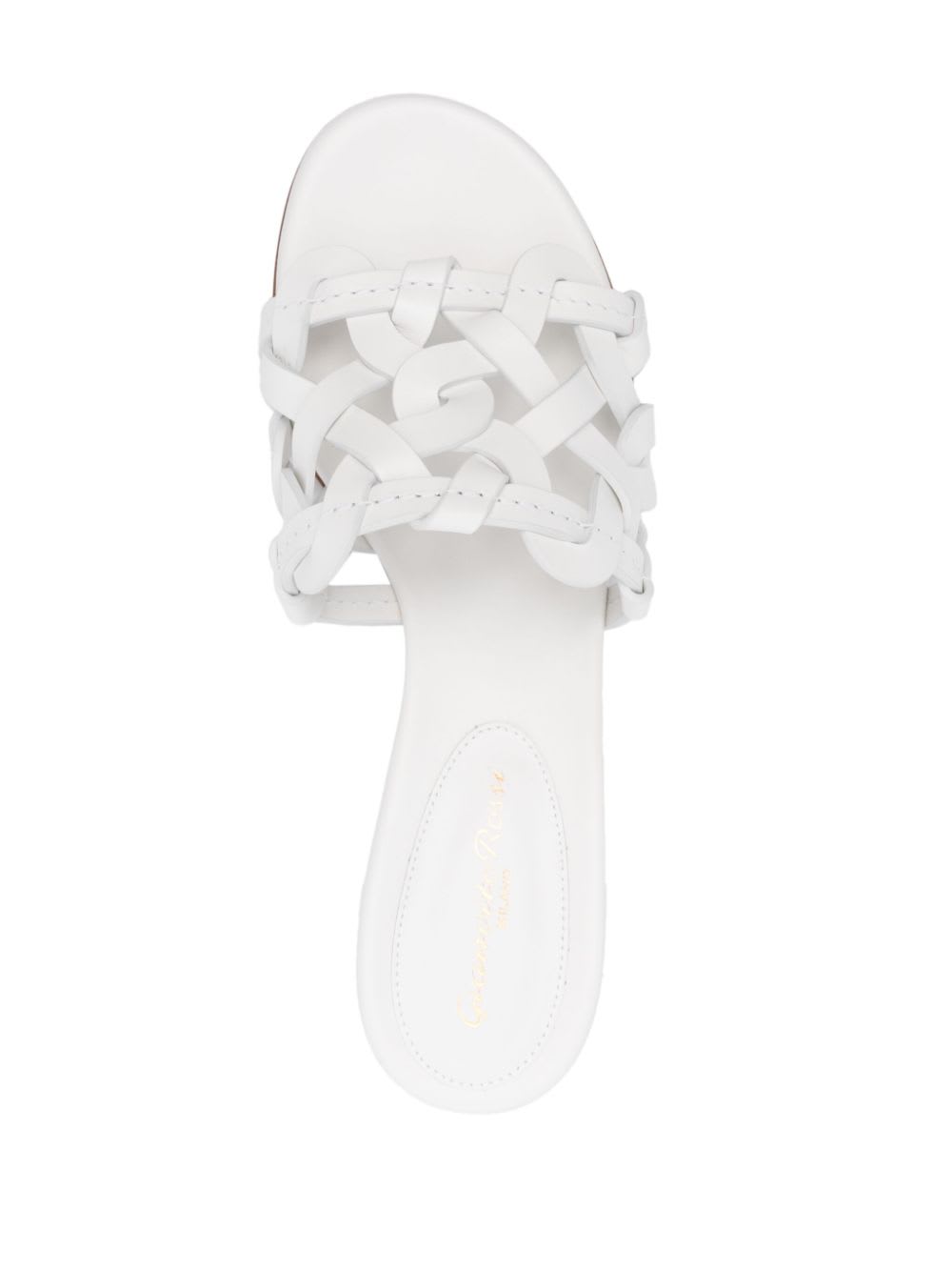 Gianvito Rossi Women's Slide Sandal 45mm In White