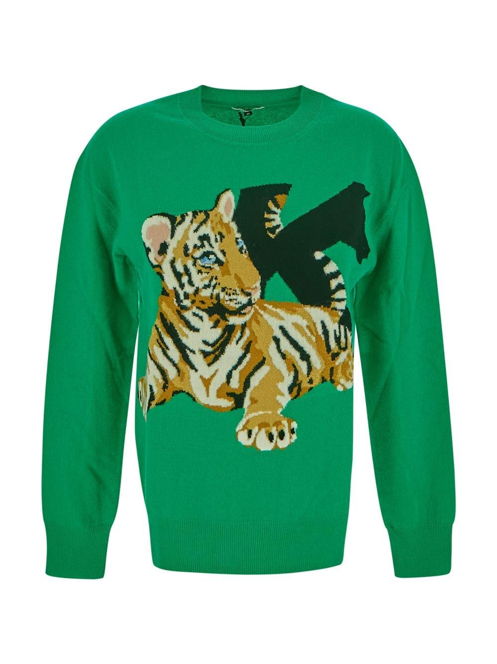 Krizia Tiger Knit Sweater