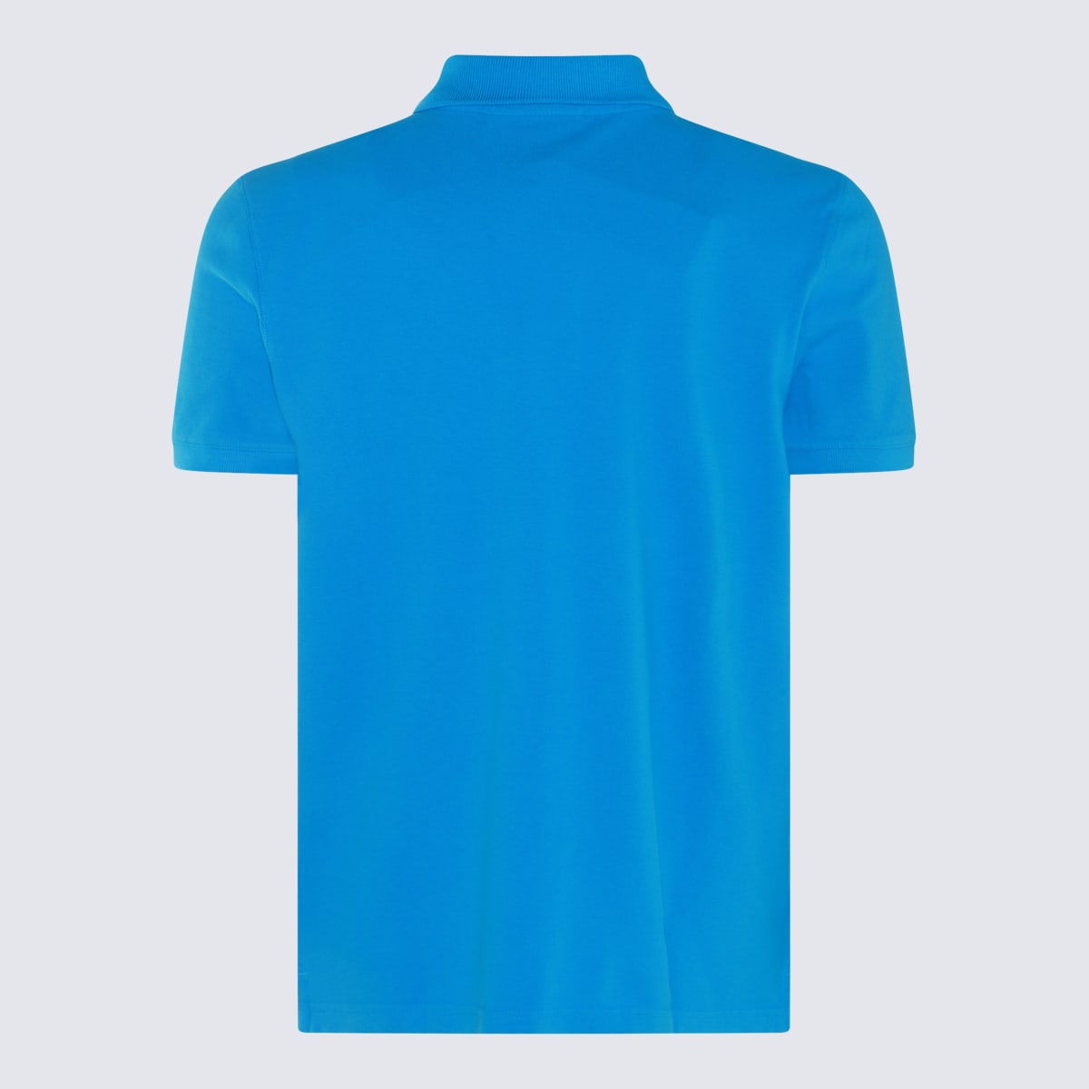 Shop Maison Kitsuné Blue Cotton Fox Head Polo Shirt In Enamel Blue