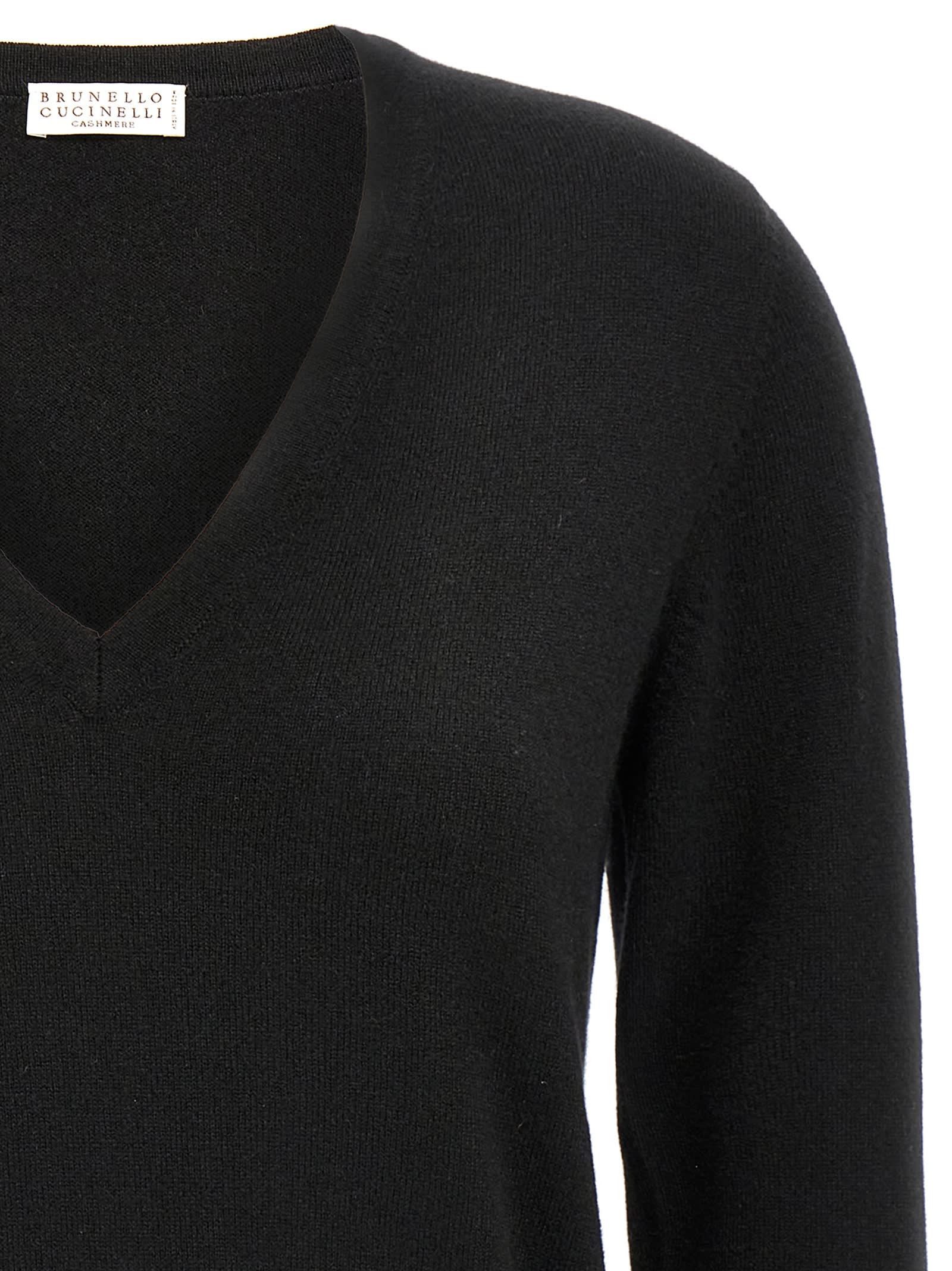 Shop Brunello Cucinelli Cashmere Sweater In Black