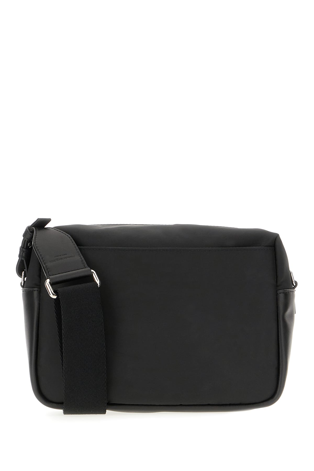 Shop Alexander Mcqueen Black Nylon Crossbody Bag In Black Off White