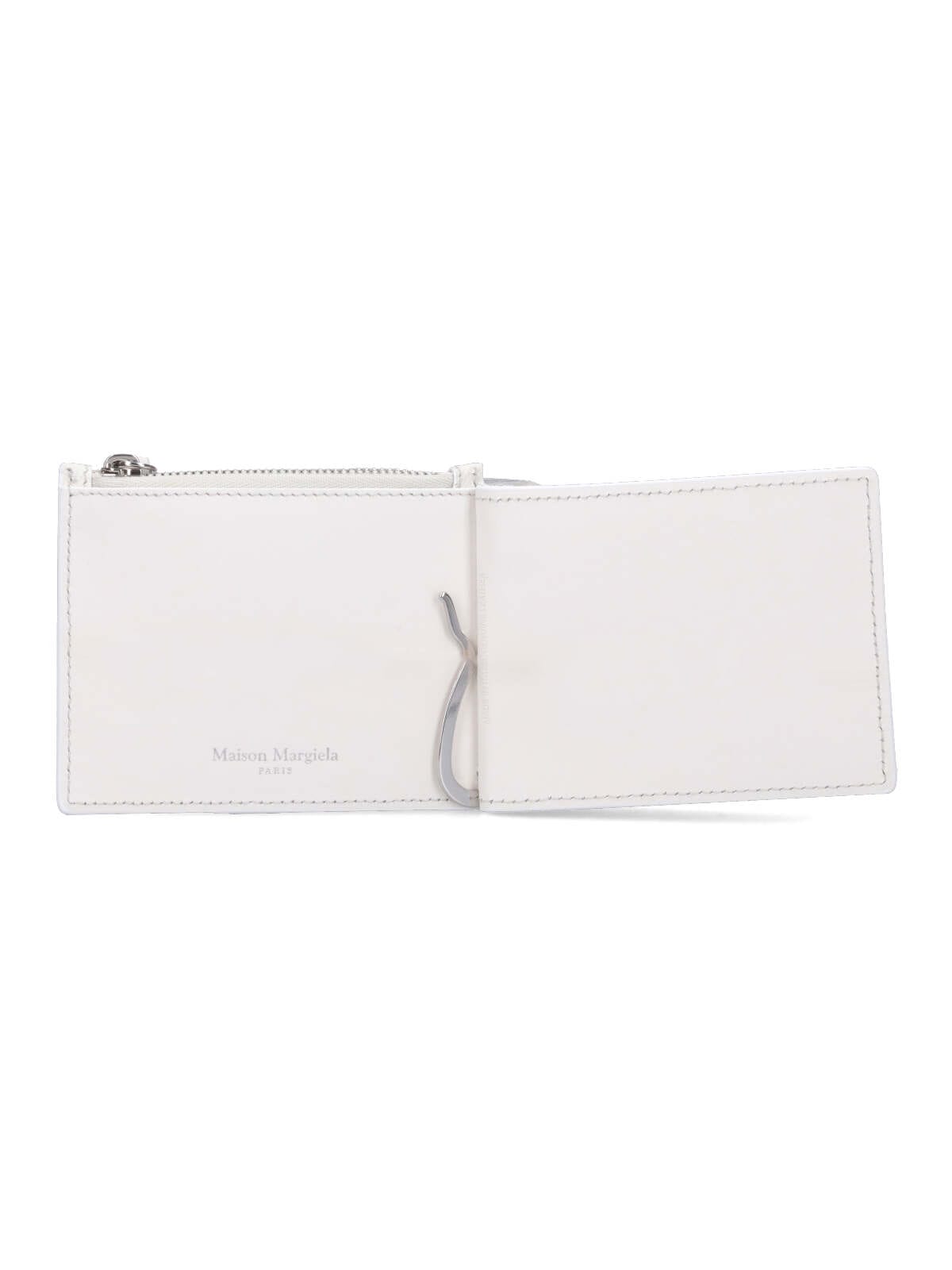 Shop Maison Margiela Four Stitches Bi-fold Wallet In White