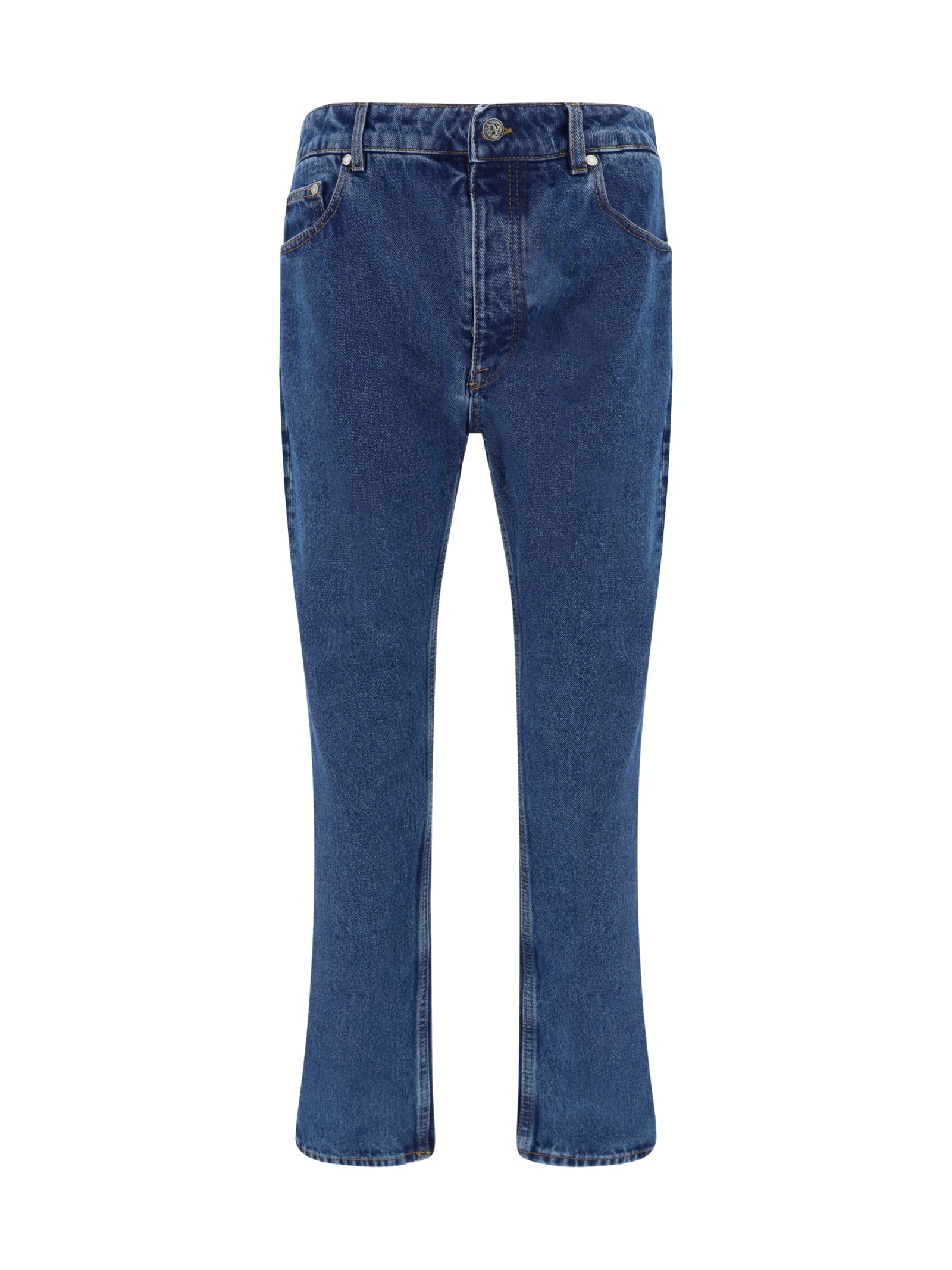 Palm Angels Jeans In Denim Blue