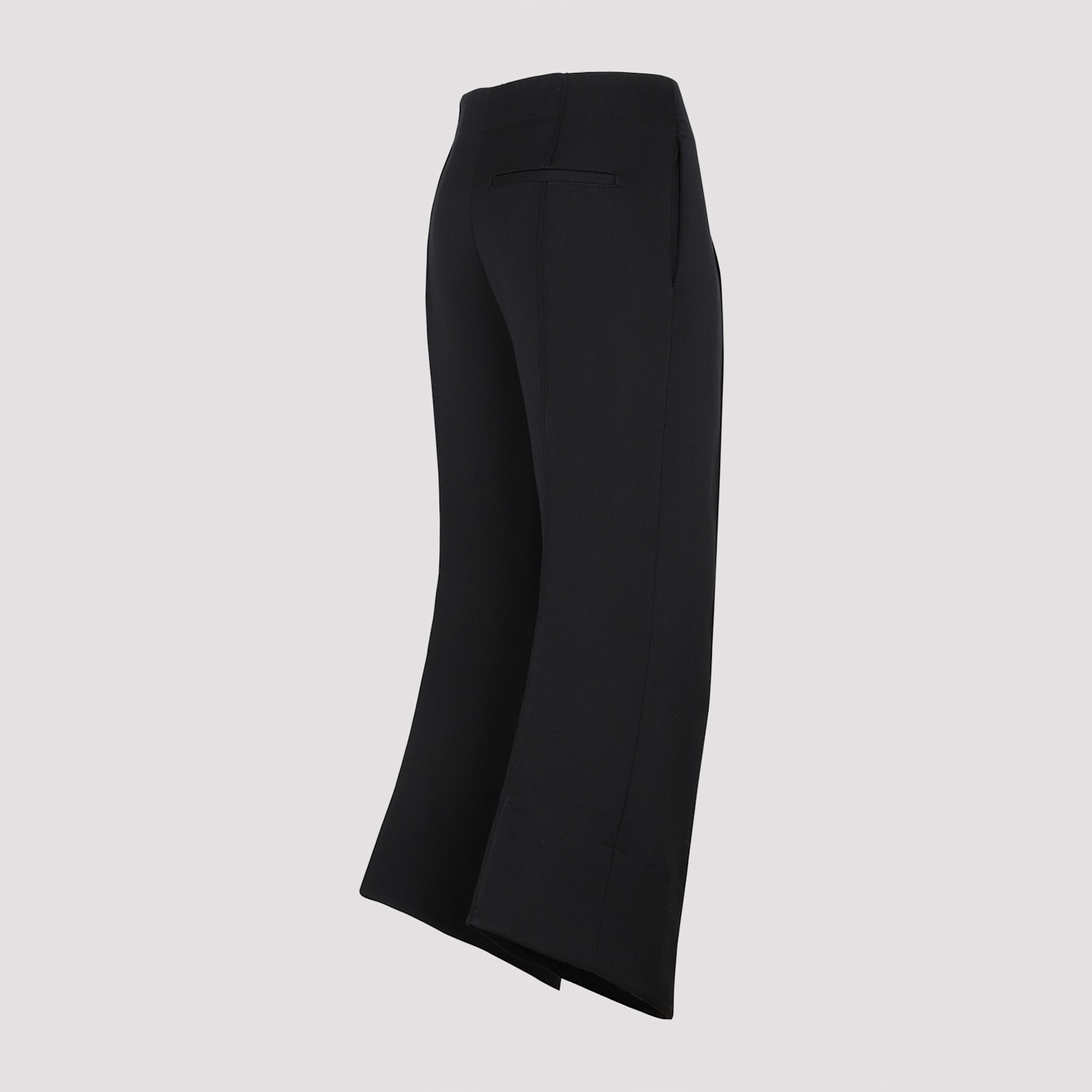 Bottega Veneta Wool Cropped Trousers In Black