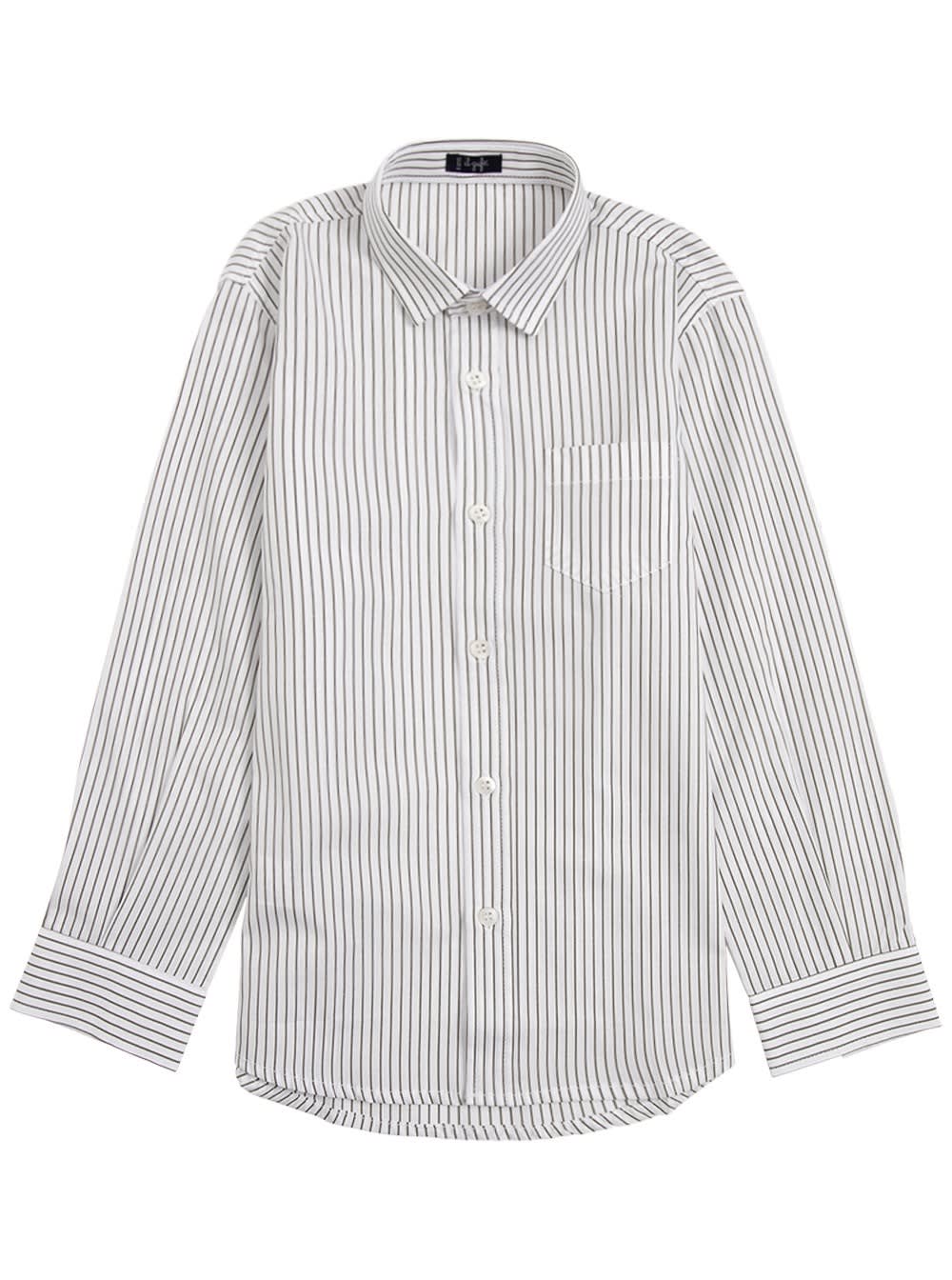 Il Gufo Striped Organic Cotton Shirt