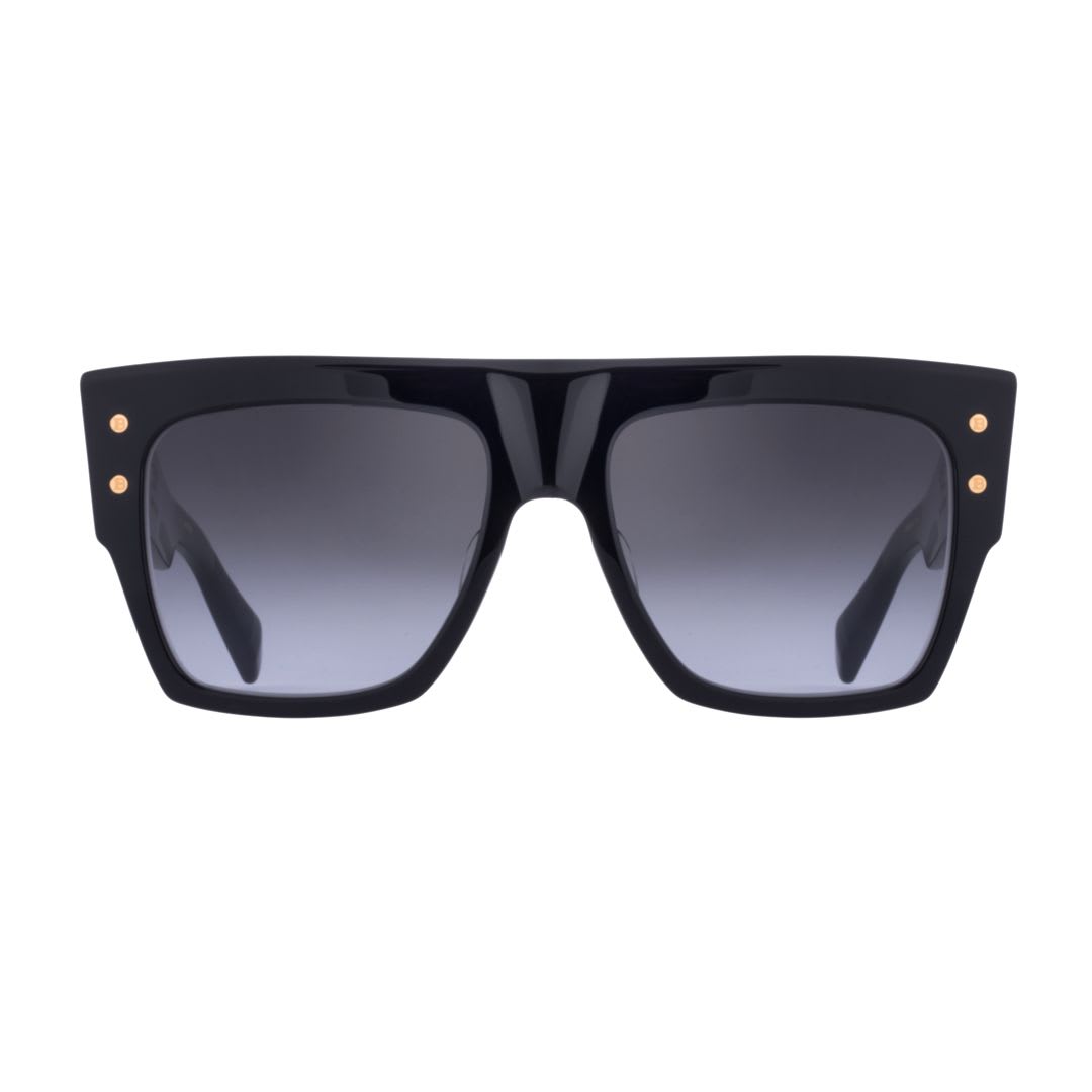 Balmain B-v Grey Rectangular Unisex Sunglasses Bps-121a-54