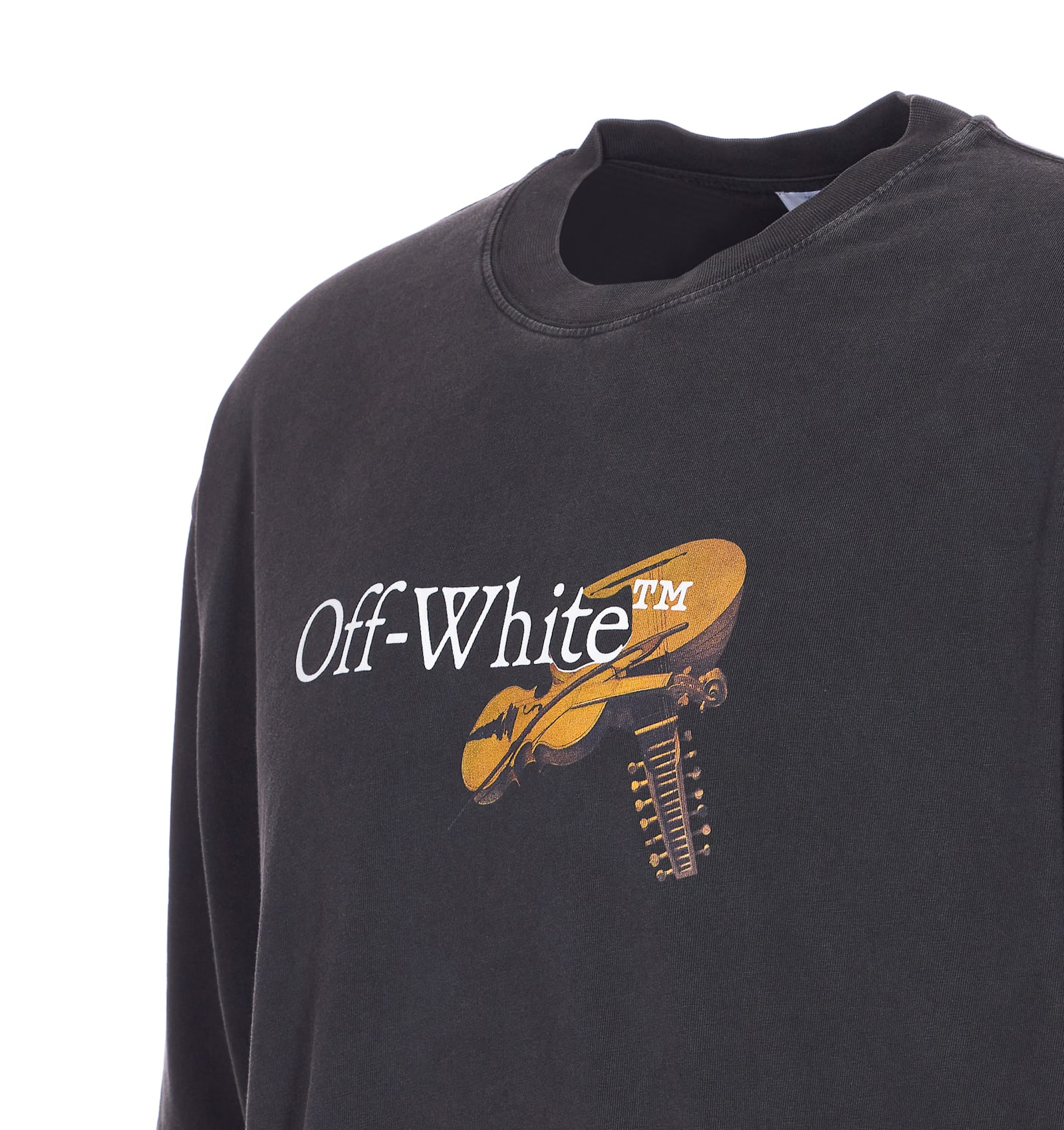Off-white Cupid Arrow Skate Graphic T-shirt In Black