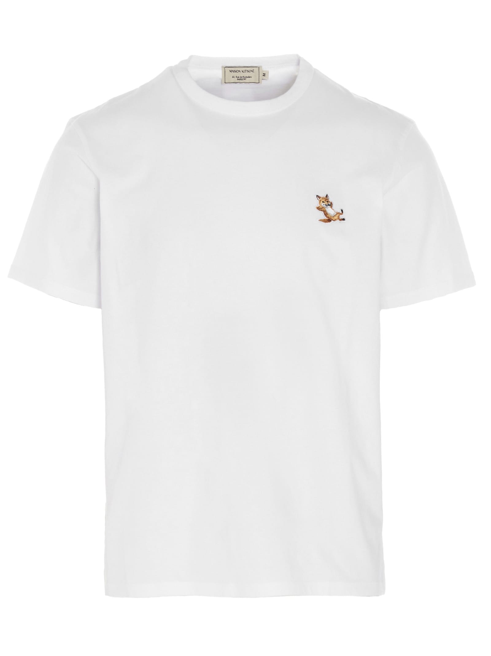 Maison Kitsuné Chillax Fox Cotton T-shirt In White | ModeSens