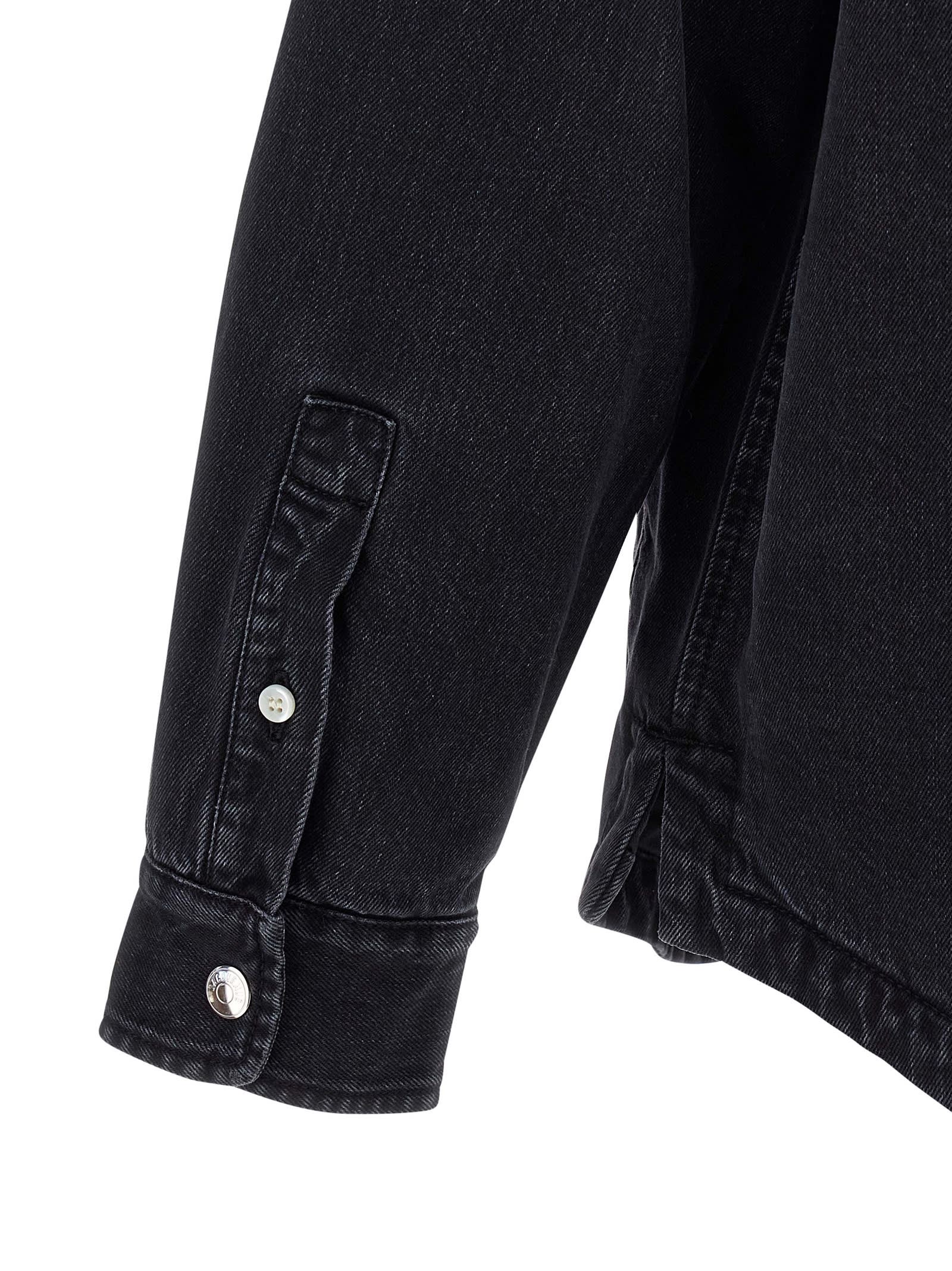 Jacquemus La Chemise Boulanger Quilted Denim Jacket In Black