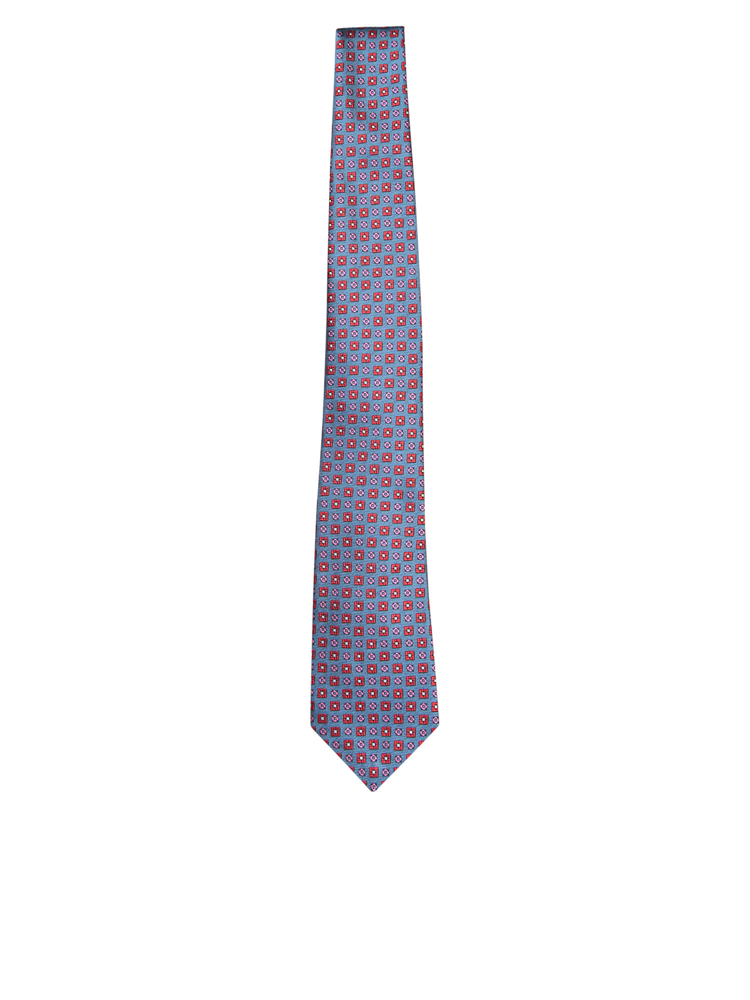 Blue/red/fuchsia Patterned Tie