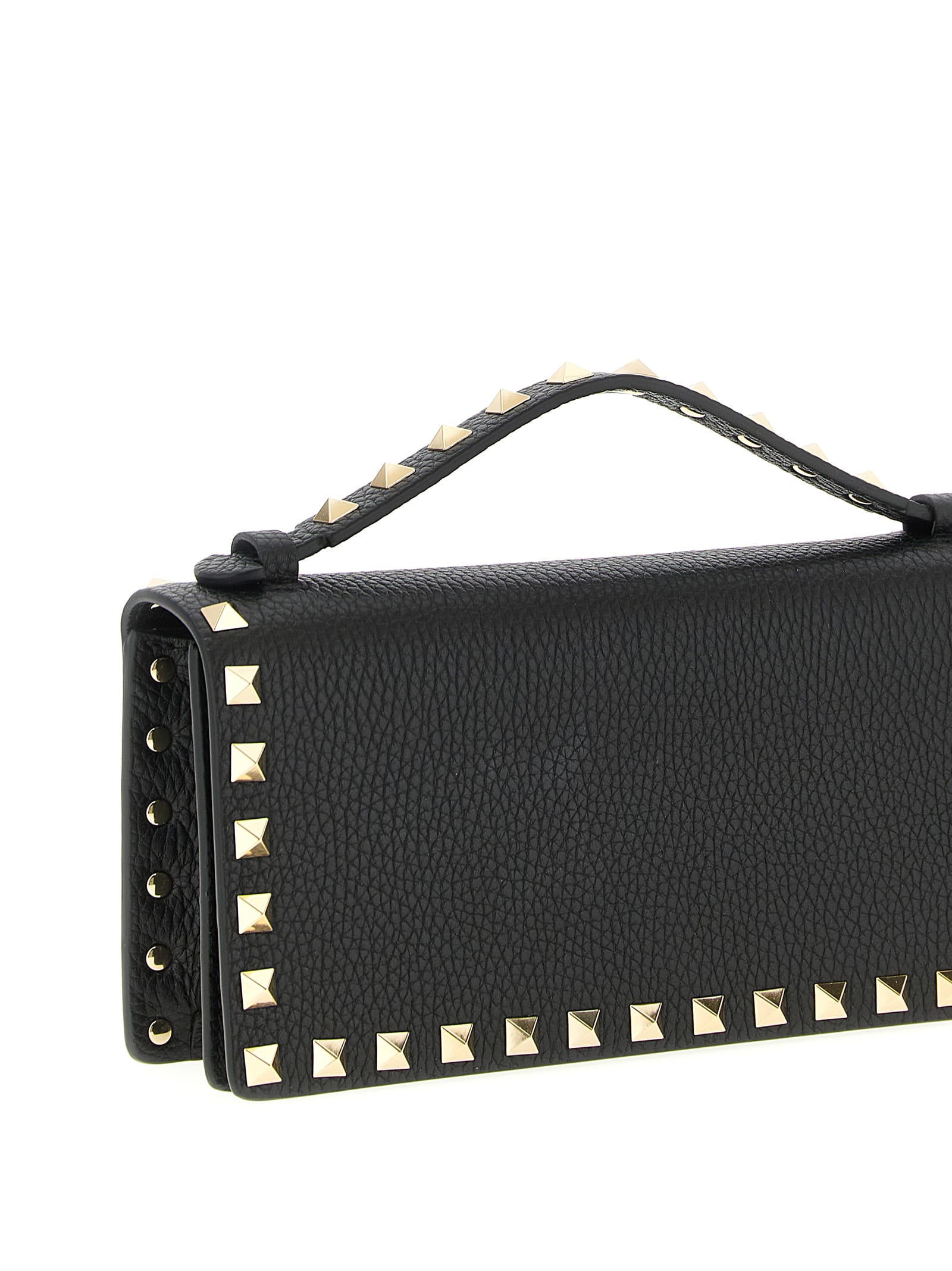 Valentino Garavani Rockstud Wallet On Chain In Black