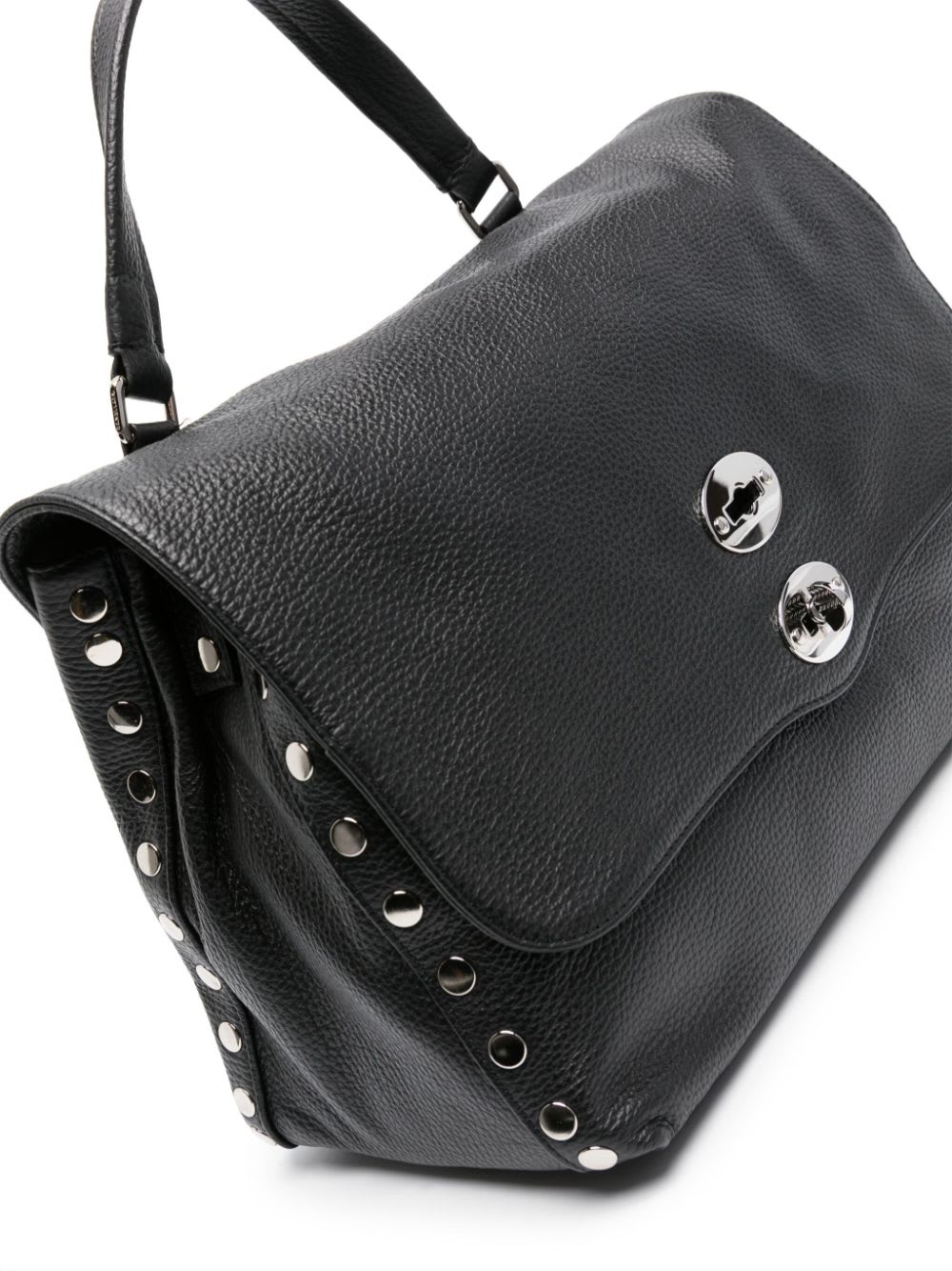 Zanellato Shoulder Bag With Stud Embellishment And Top Handle In Black