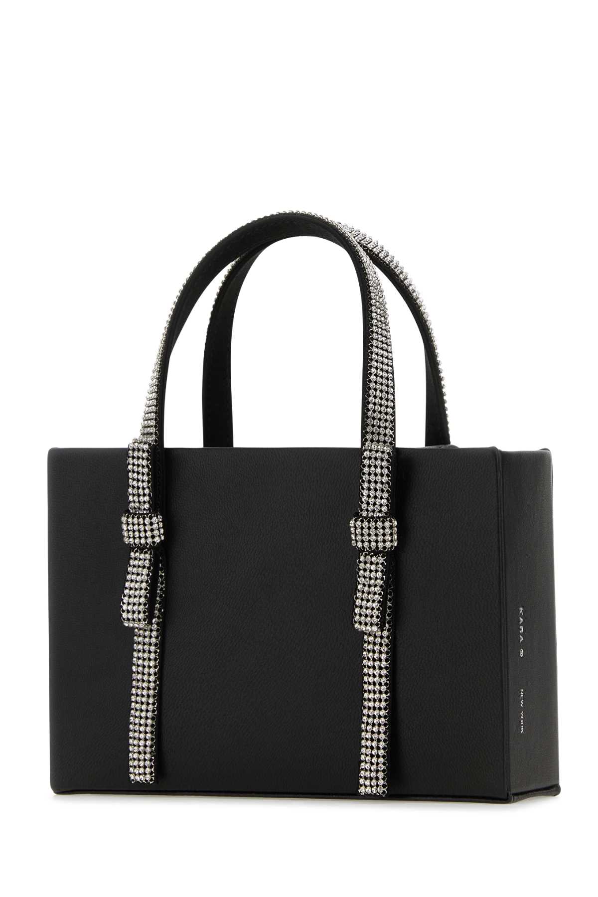 Shop Kara Black Nappa Leather Handbag In Blackwhite