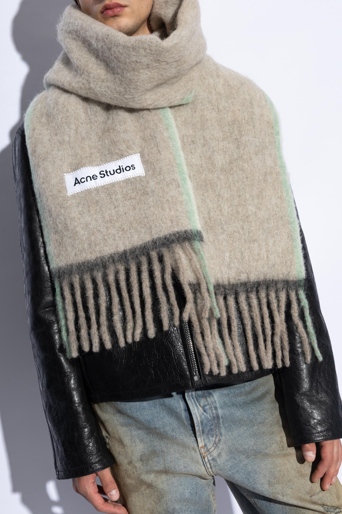 Acne Studios Wool Scarf In Gray