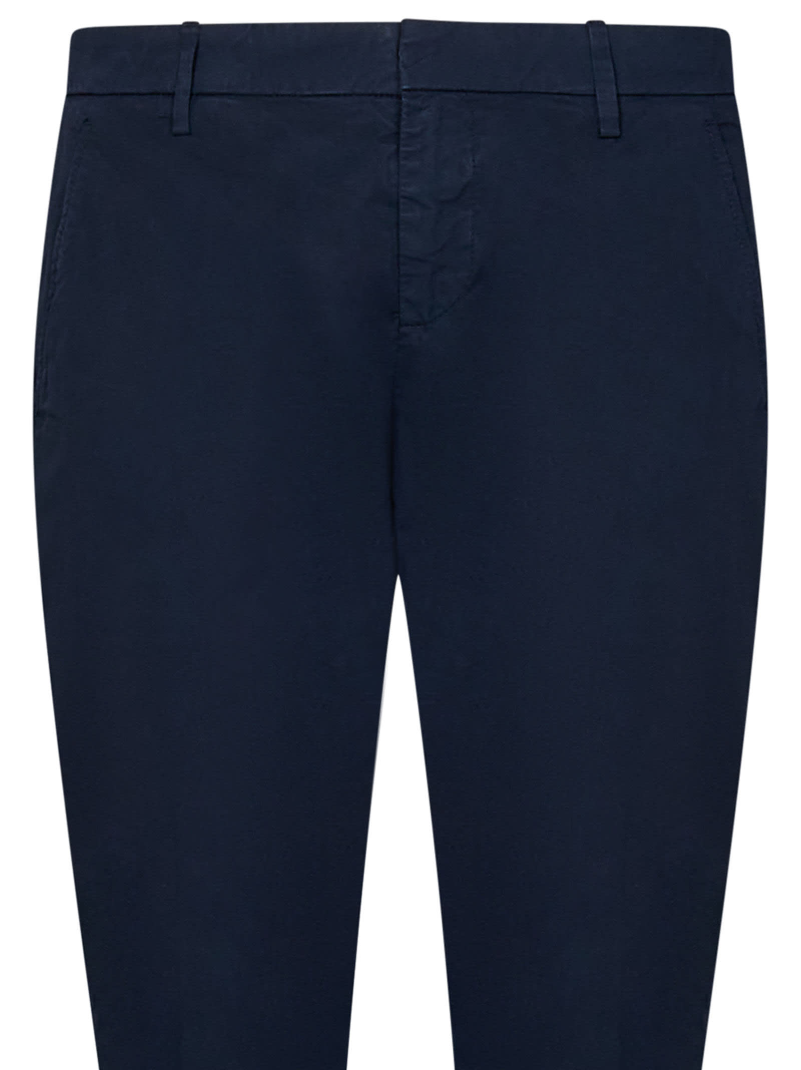 Shop Dondup Gaubert Trousers In Blu Inchiostro