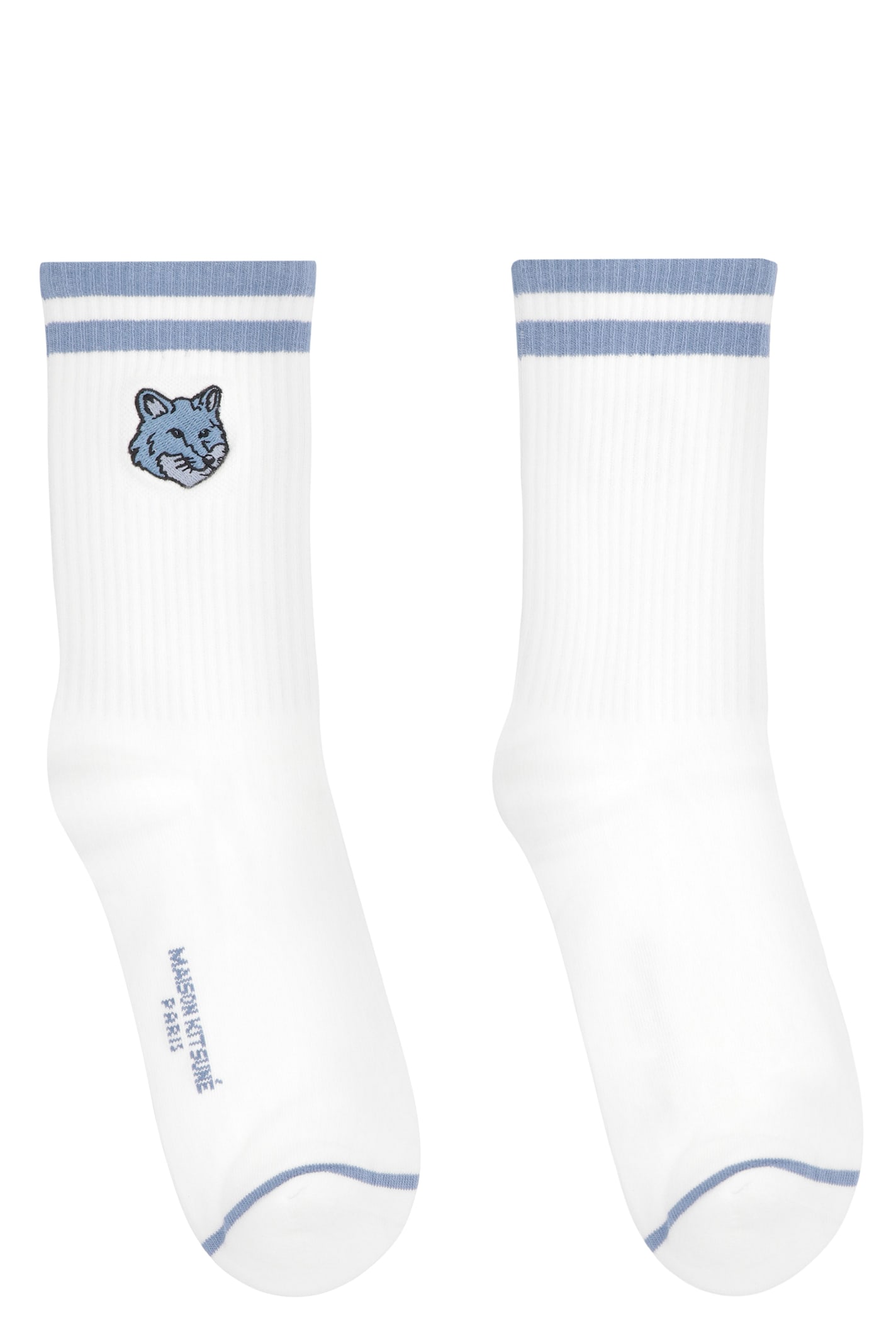 Maison Kitsuné Terry Cloth Socks With Logo
