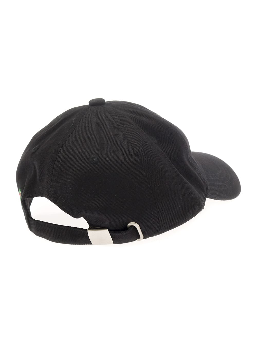 Black Baseball Cap With Logo Embroidery In Cotton Man