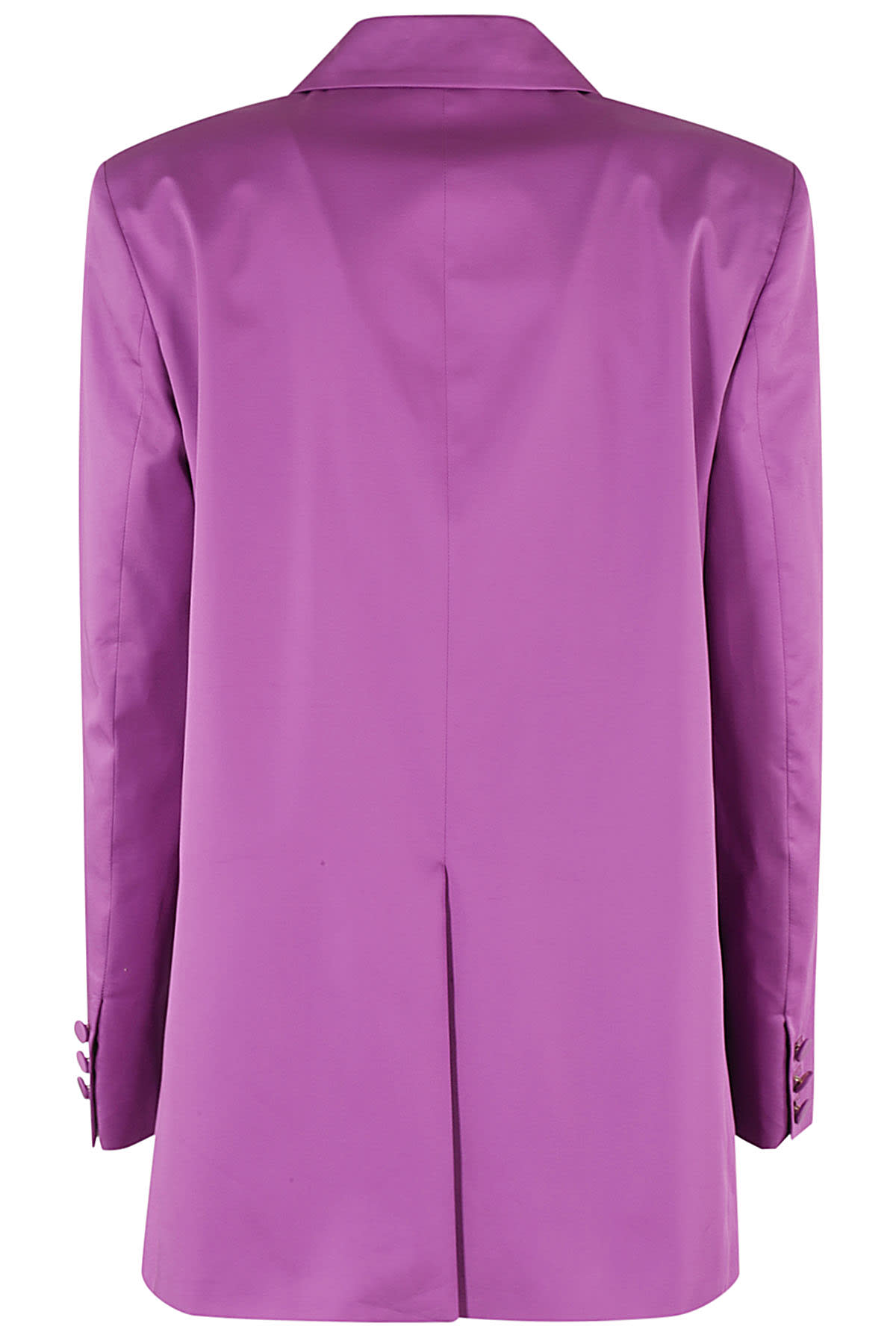 The Andamane Amethyst Satin Cotton Blazer In Amethyst