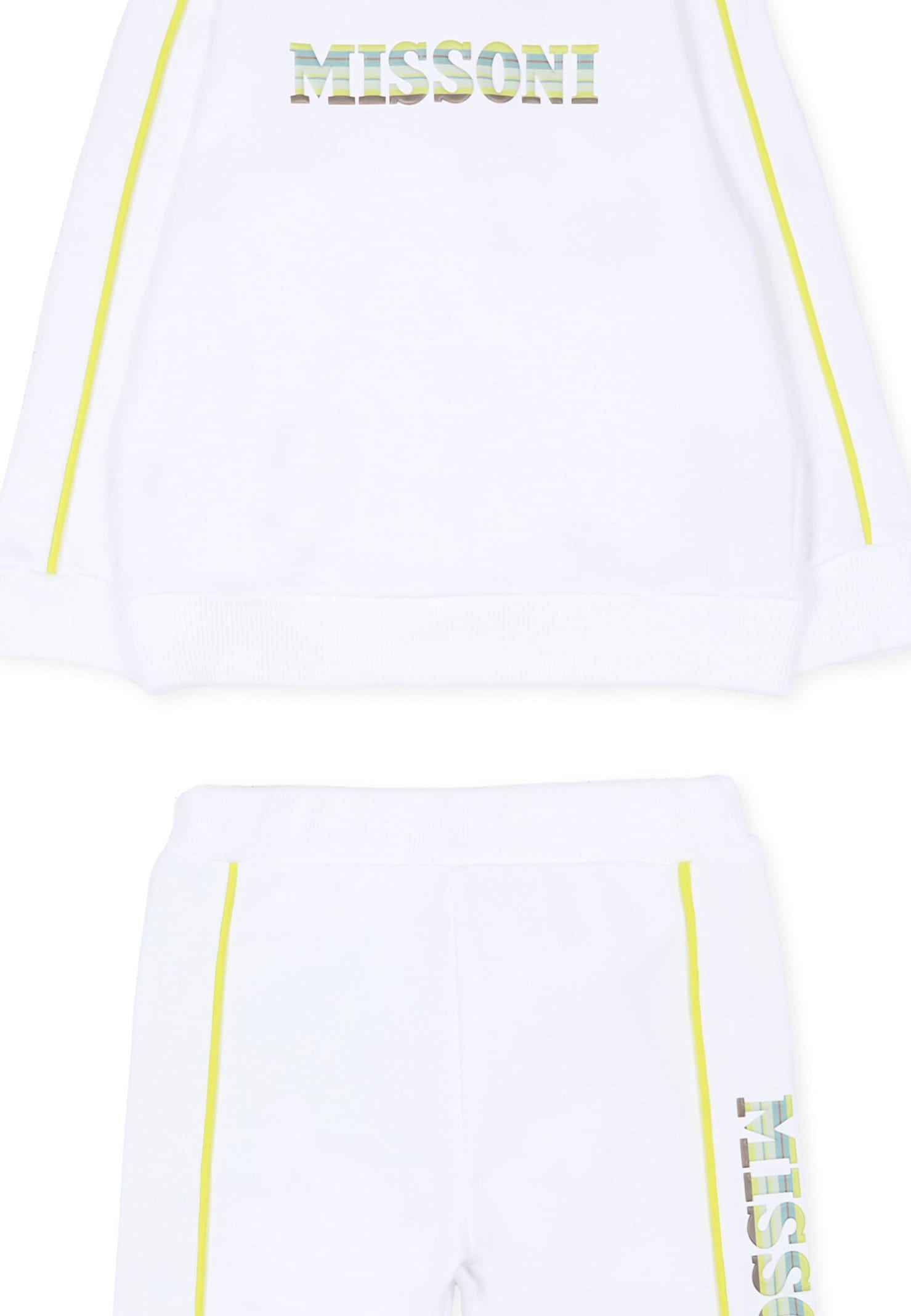 Missoni White Set For Baby Kids With Logo In White