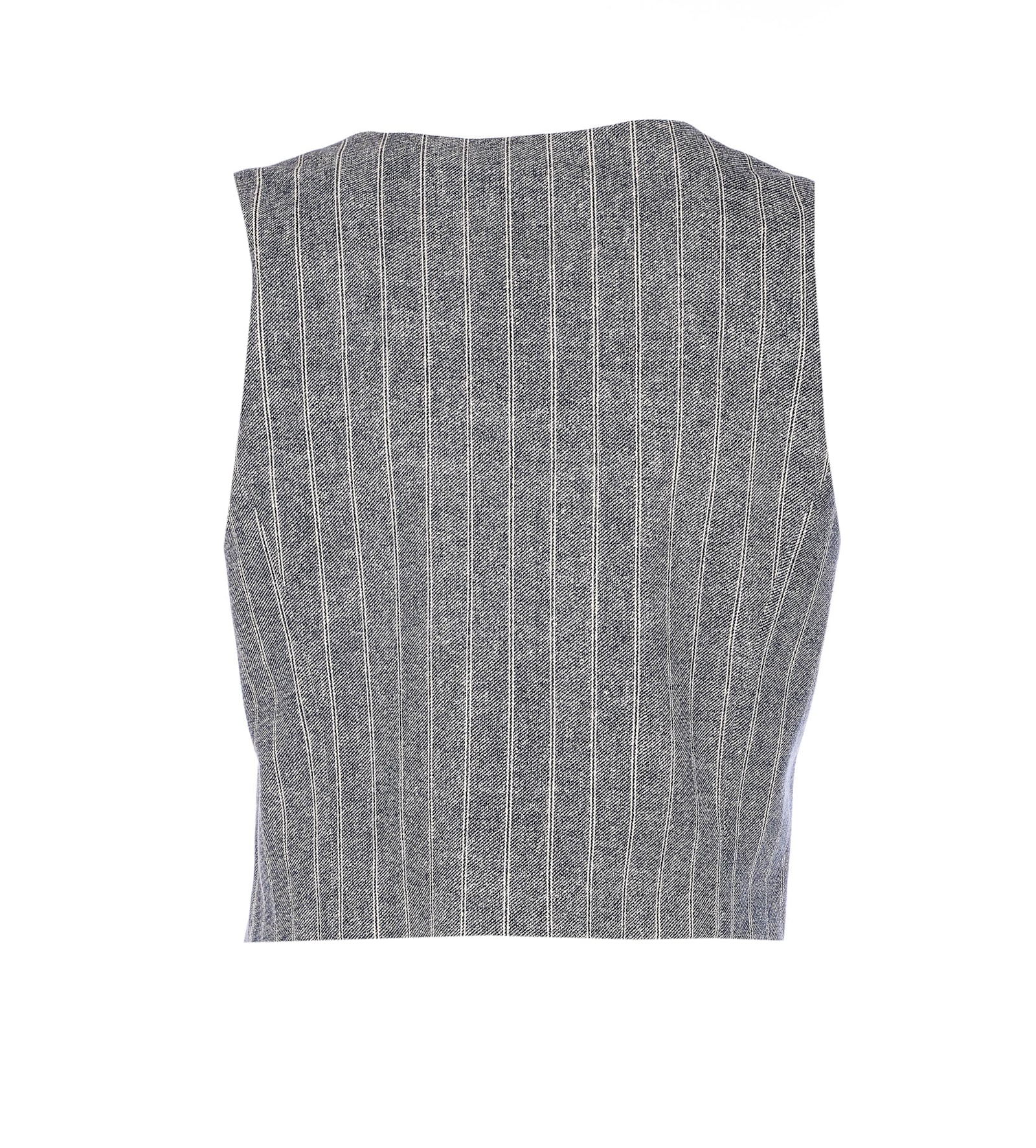 Circolo 1901 Pinstriped Waistcoat In Grey