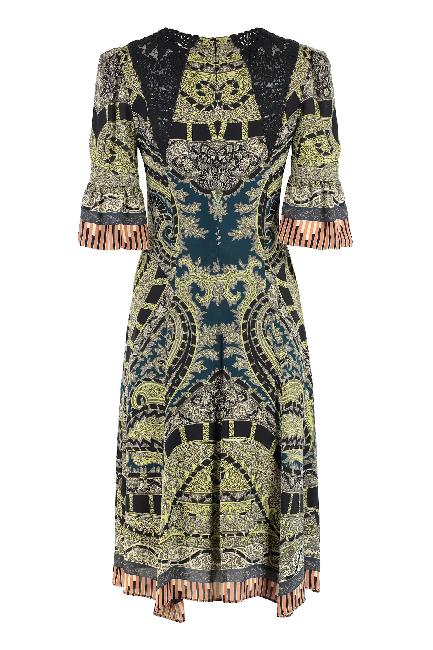 Etro Printed Silk Dress In Multi