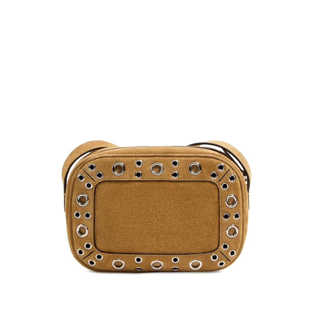 Valentino Nellcote Suede Crossbody In Neutral