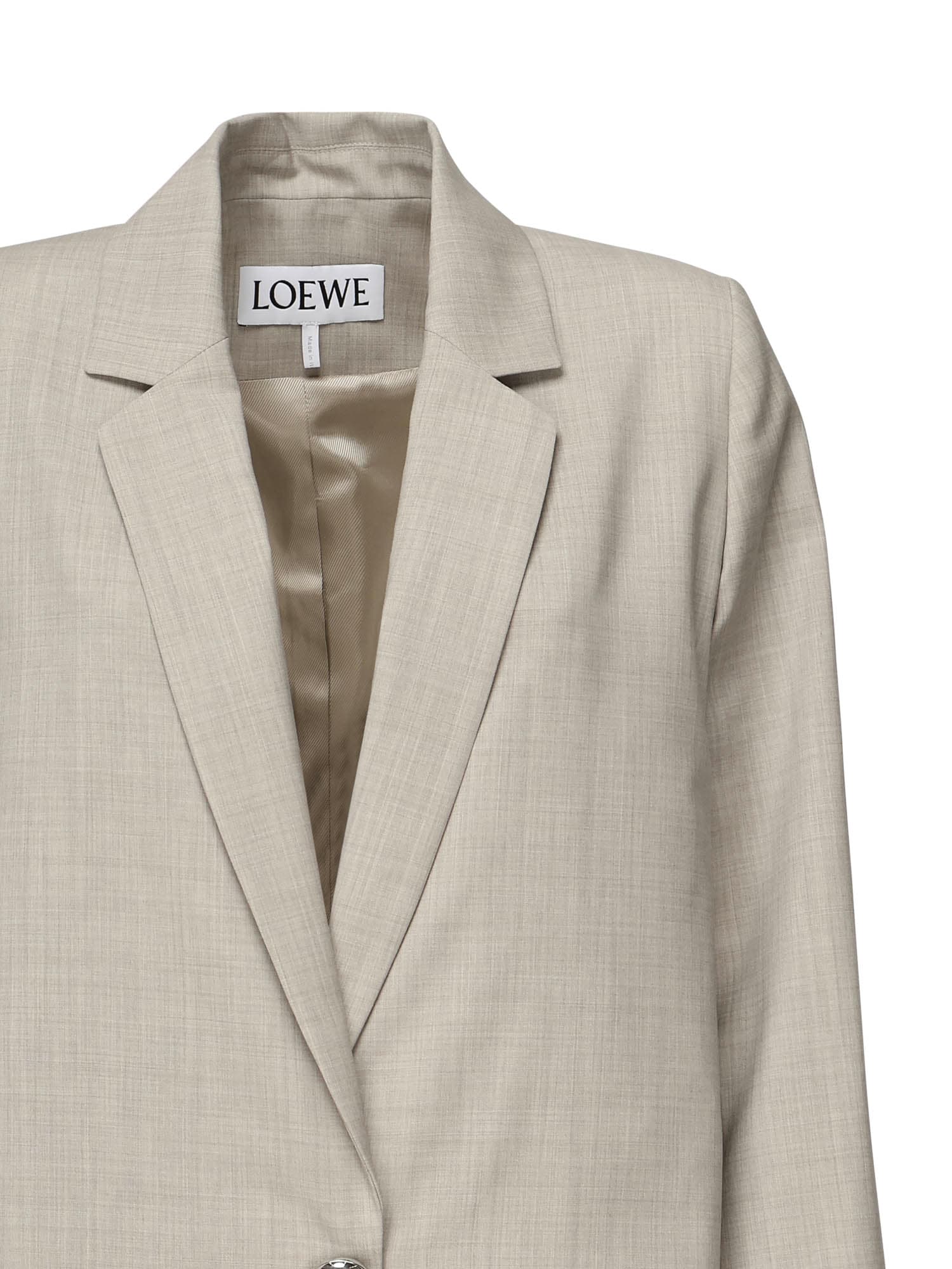 Loewe Wool Jacket In Neutral