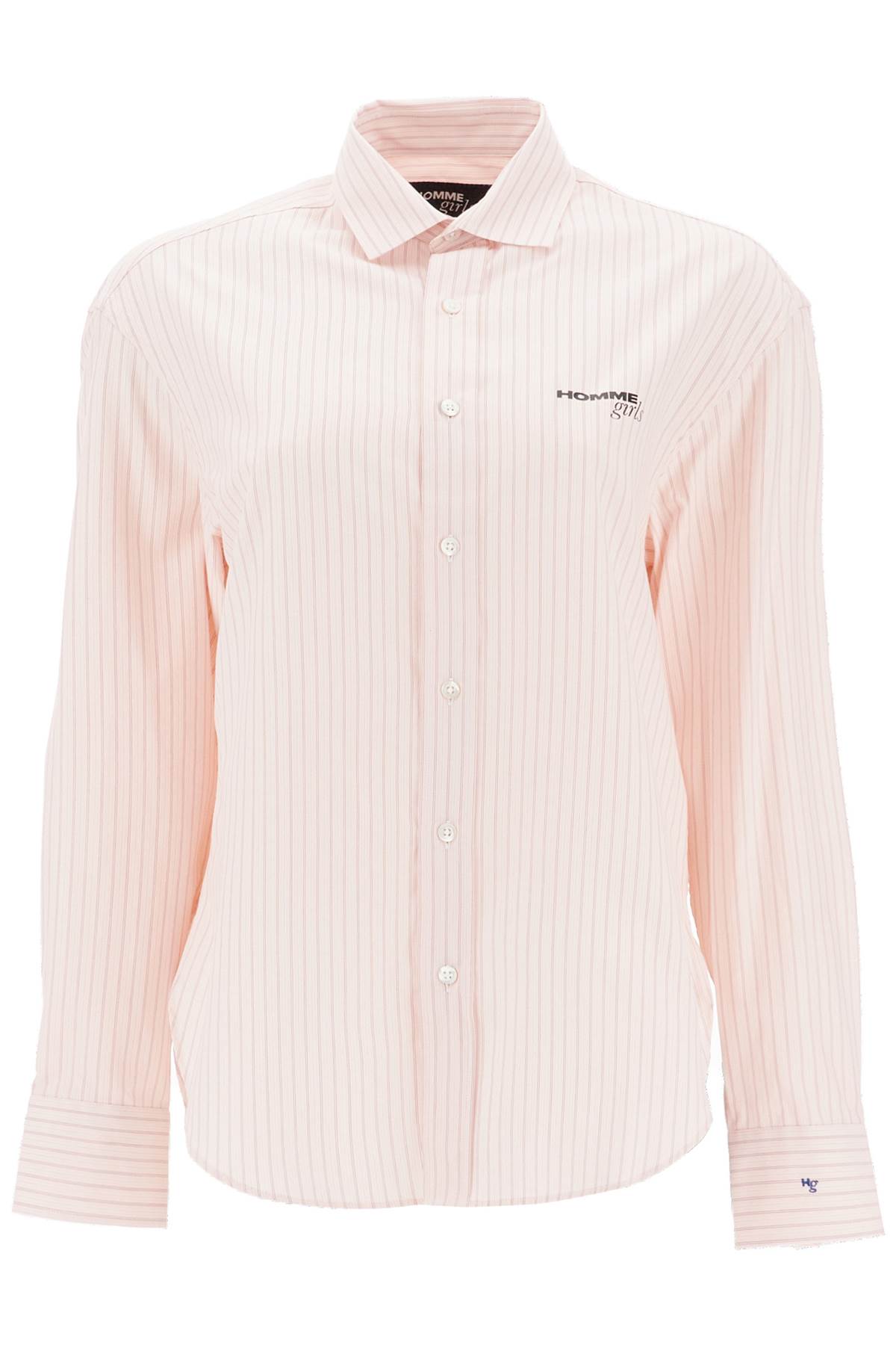 Shop Hommegirls Striped Oxford Shirt For Men In Pink (pink)