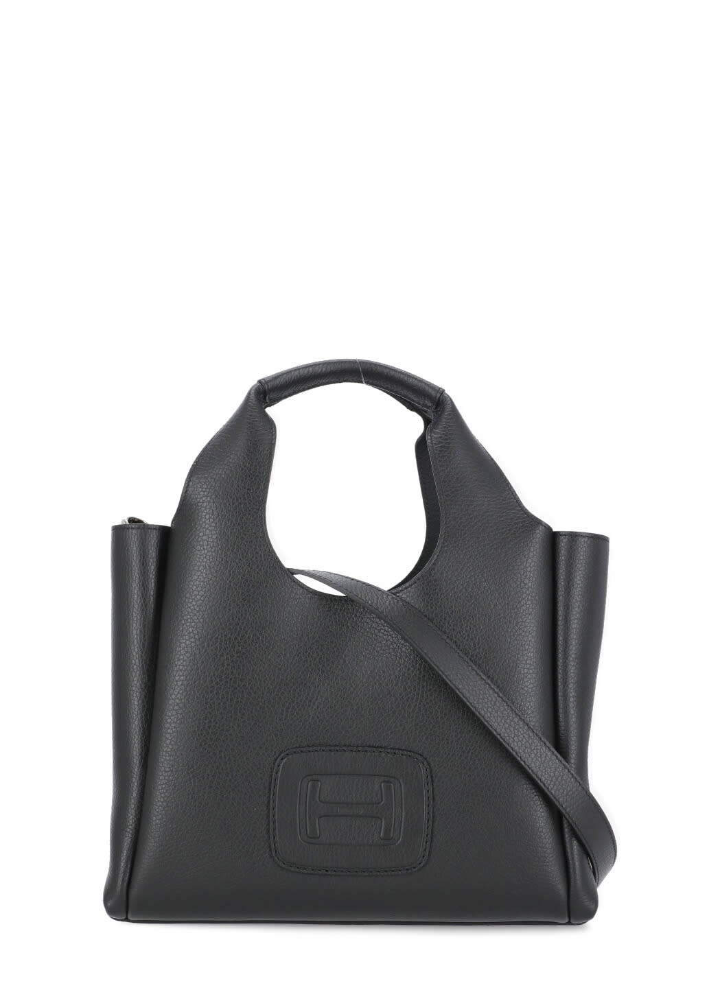 Shop Hogan H Shoulder Bag In Black