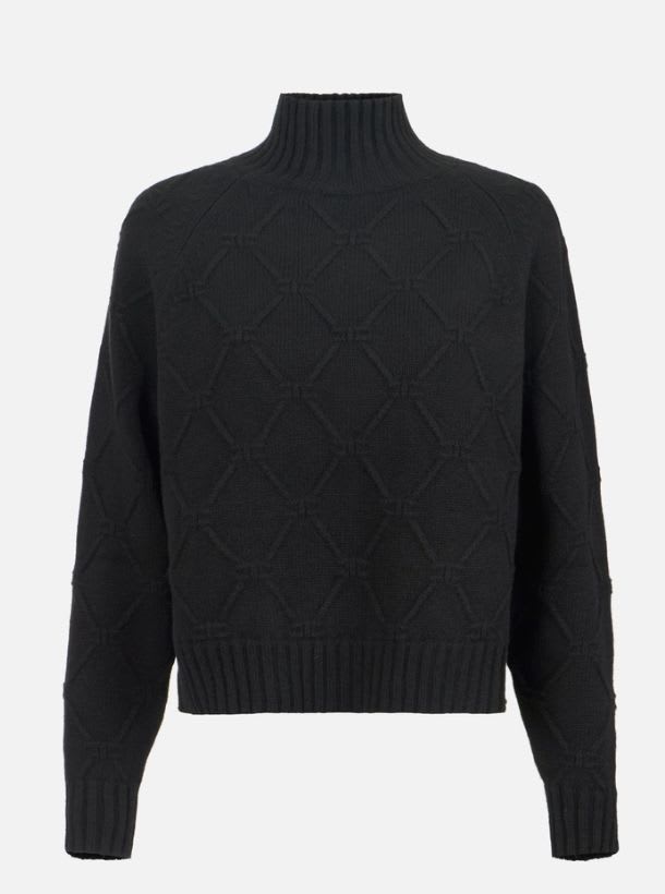Elisabetta Franchi Maglia Tricot In Black