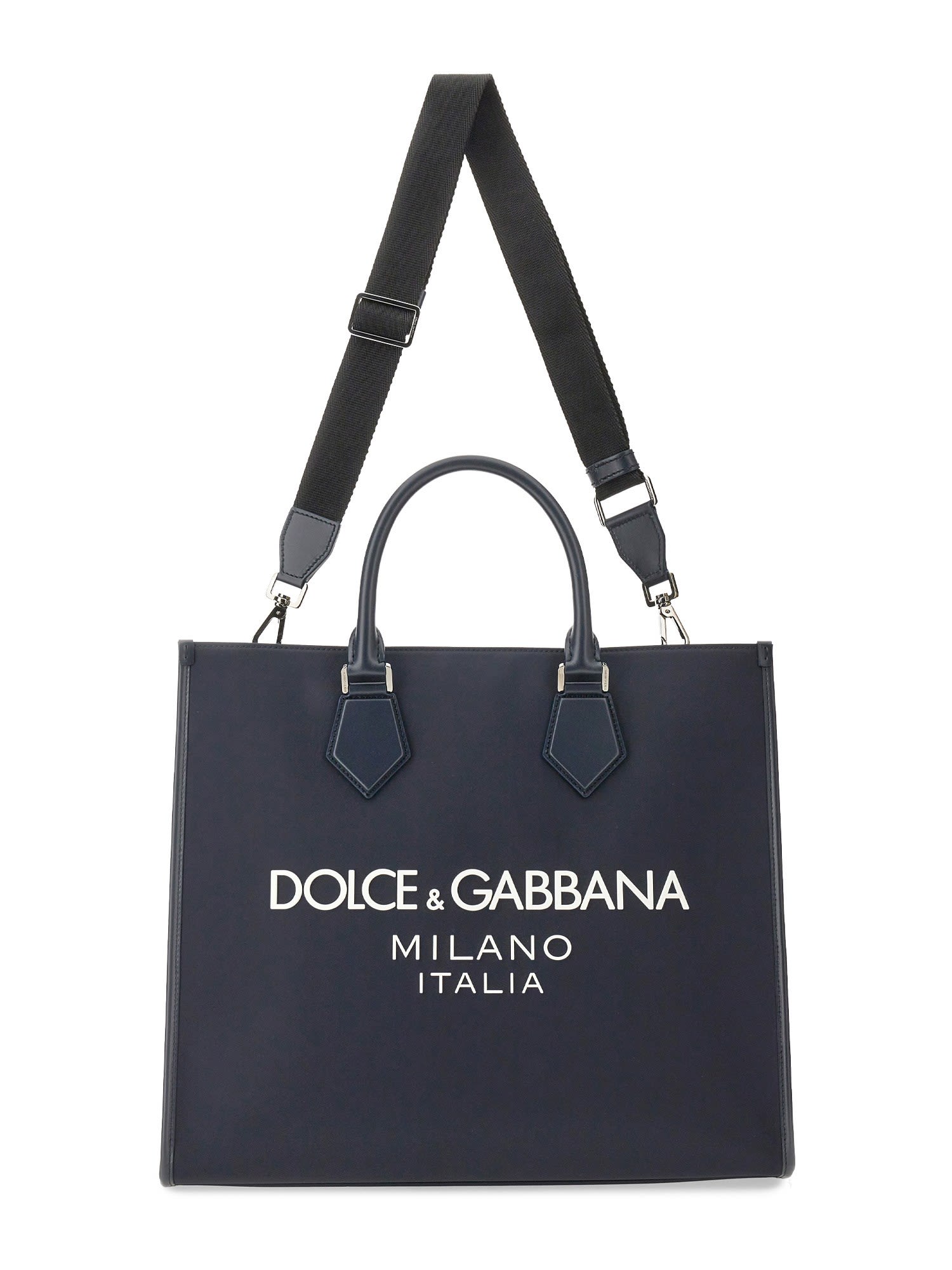 Dolce & Gabbana Spacious Tote Bag Detachable Strap In Blue