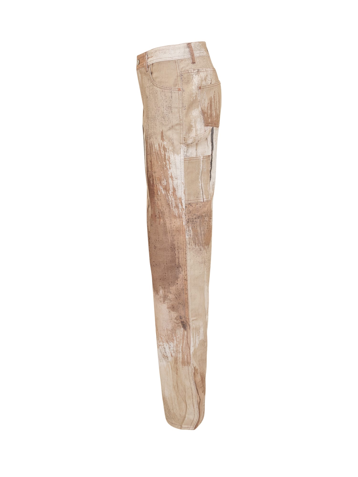 Shop Andersson Bell Tawney Print Jeans In Sand