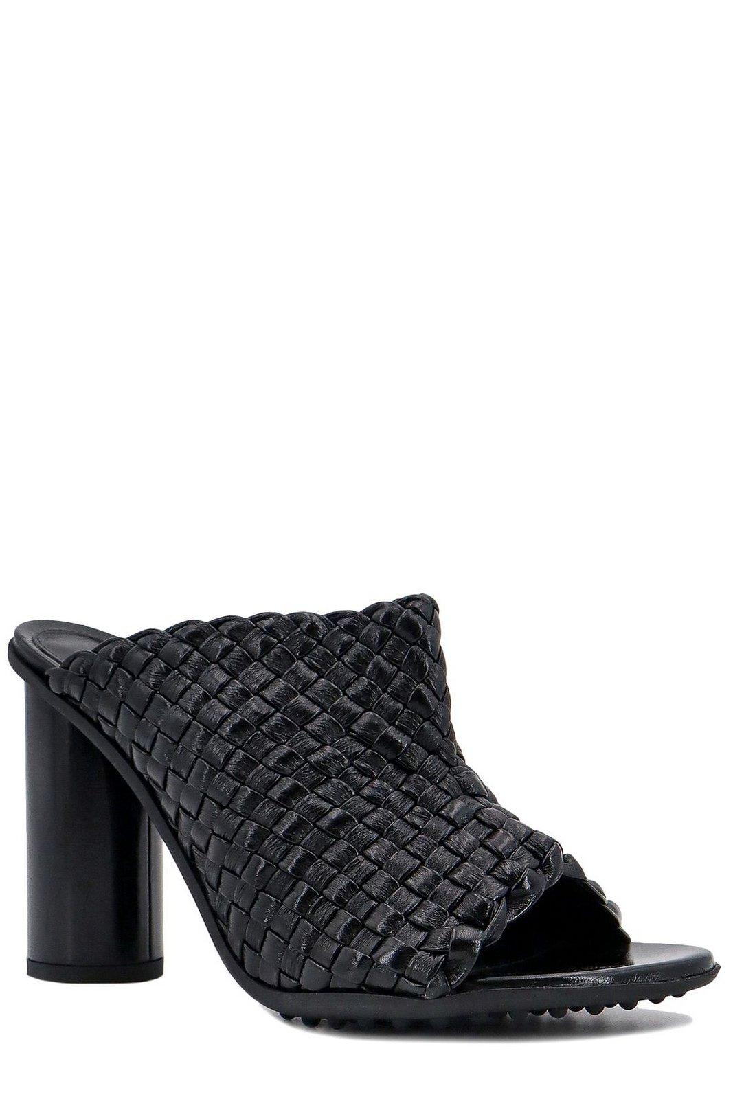 Shop Bottega Veneta Atomic Intrecciato Sandals In Black