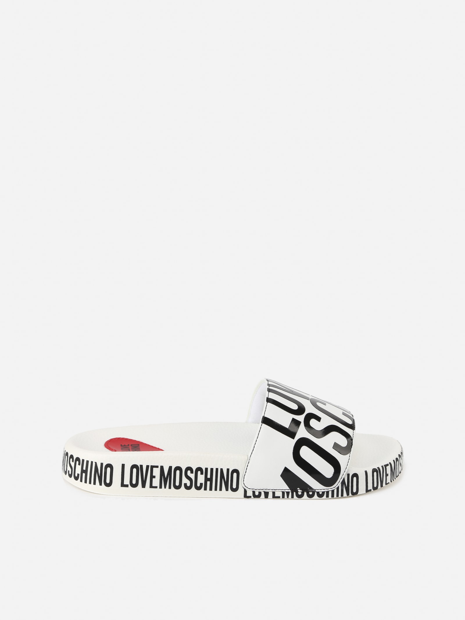 Buy Love Moschino Pvc Sandals With Logo Detail online, shop Love Moschino shoes with free shipping