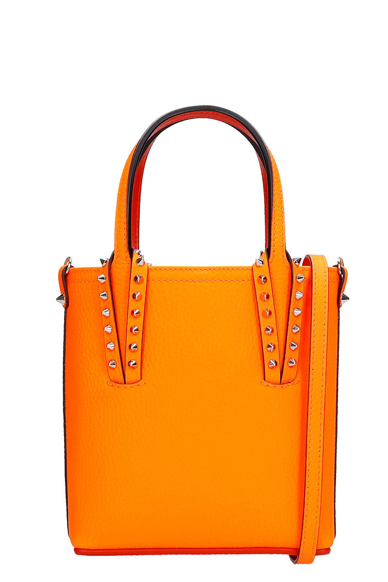 Christian Louboutin Cabata Hand Bag In Orange Leather