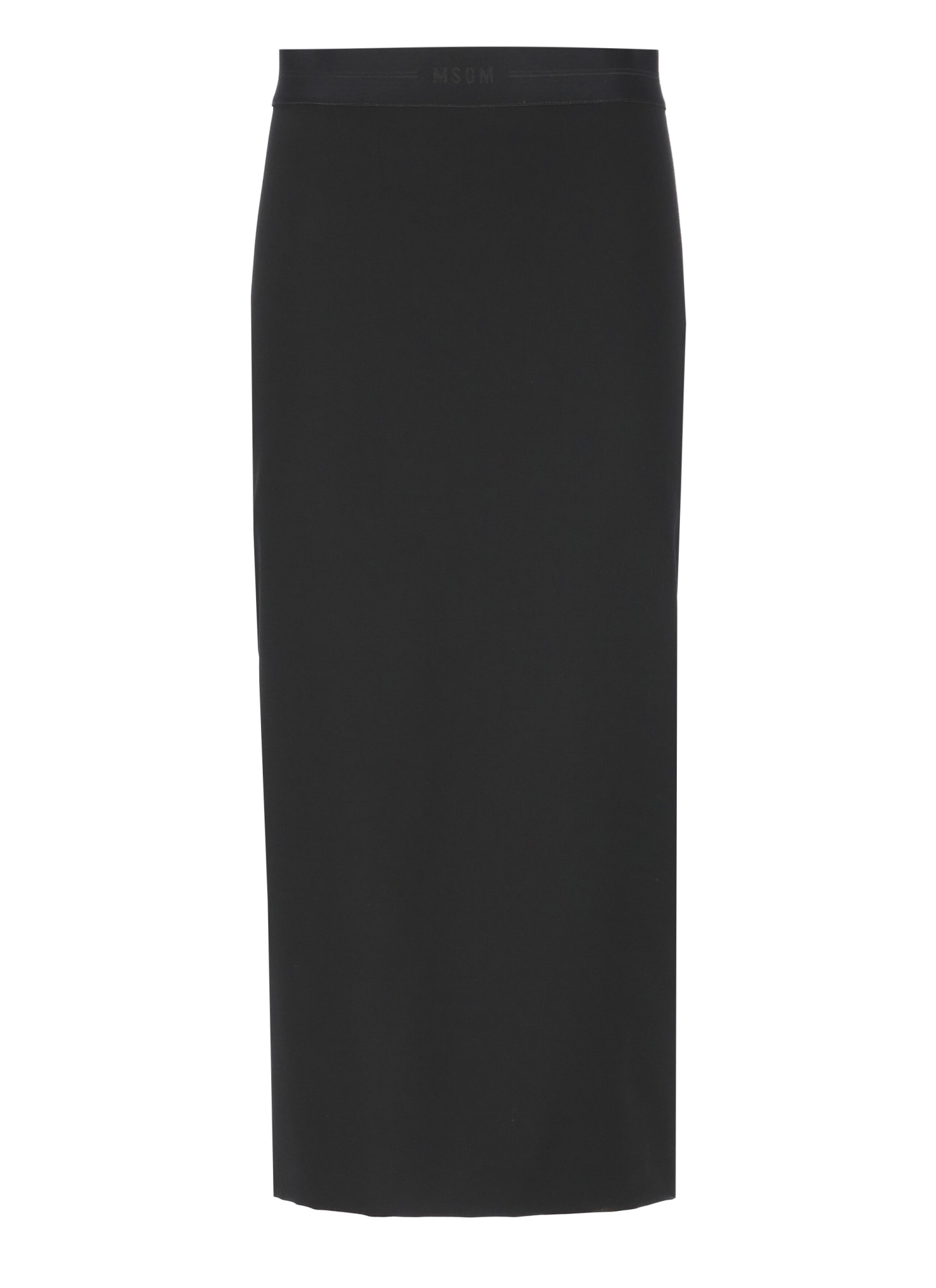 Shop Msgm Virgin Wool Skirt In Black