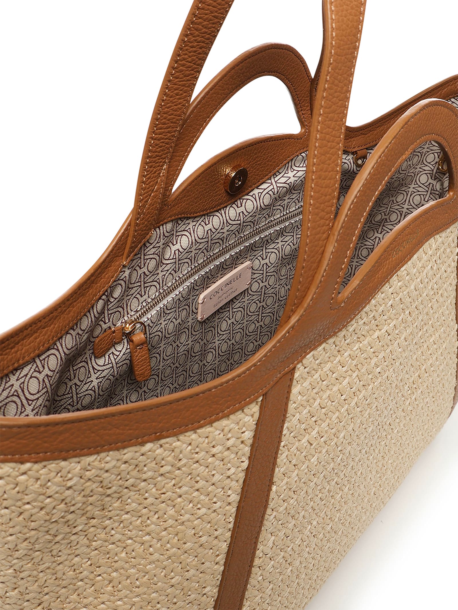 Coccinelle Amalia Crochet And Leather Tote Bag