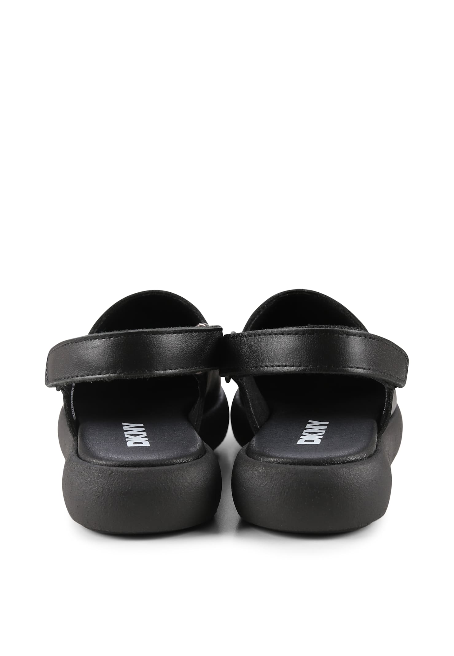 Dkny Black Sandals For Girl With Logo In Black