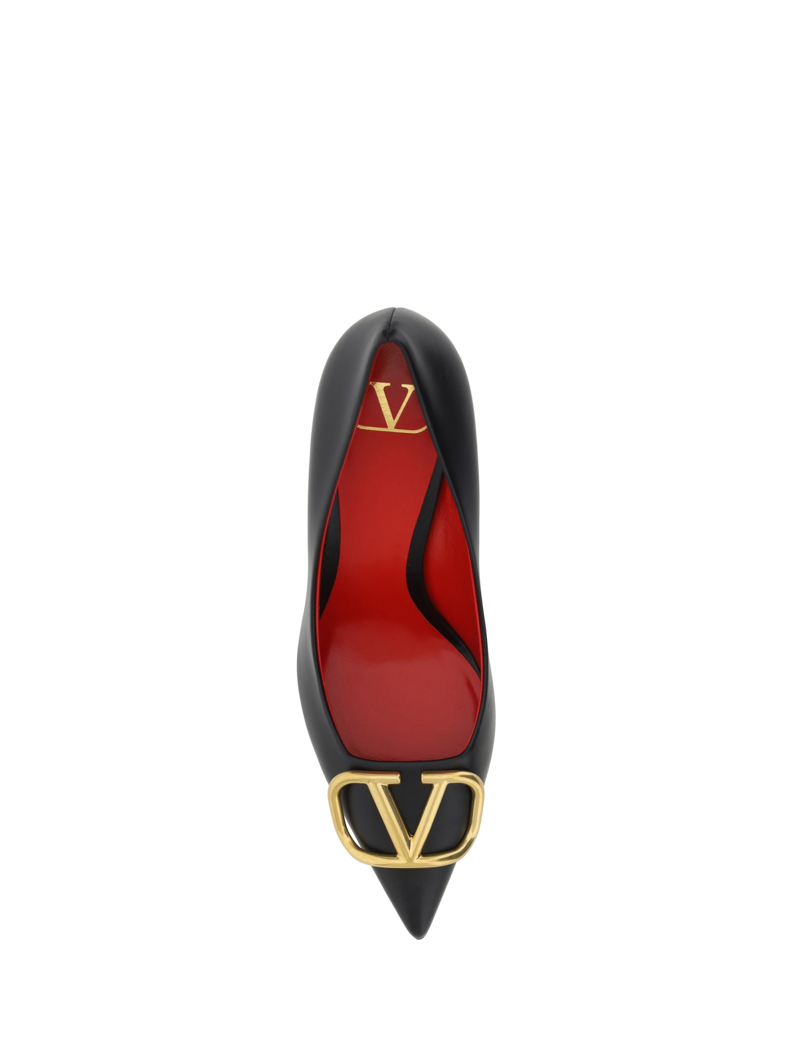 Shop Valentino Vlogo Pumps In Nero